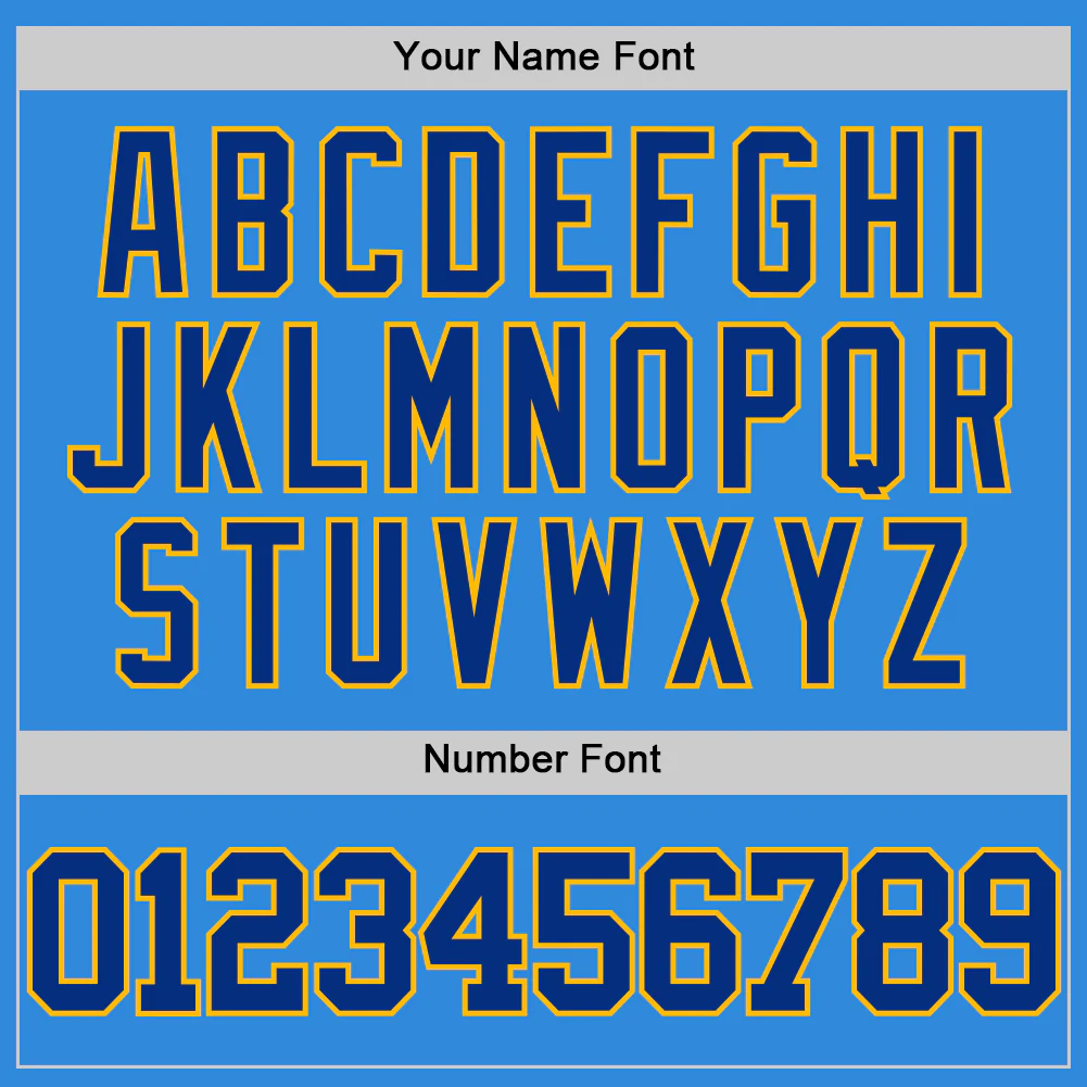 Custom Powder Blue Royal-Gold Authentic Basketball Jersey - Image 4