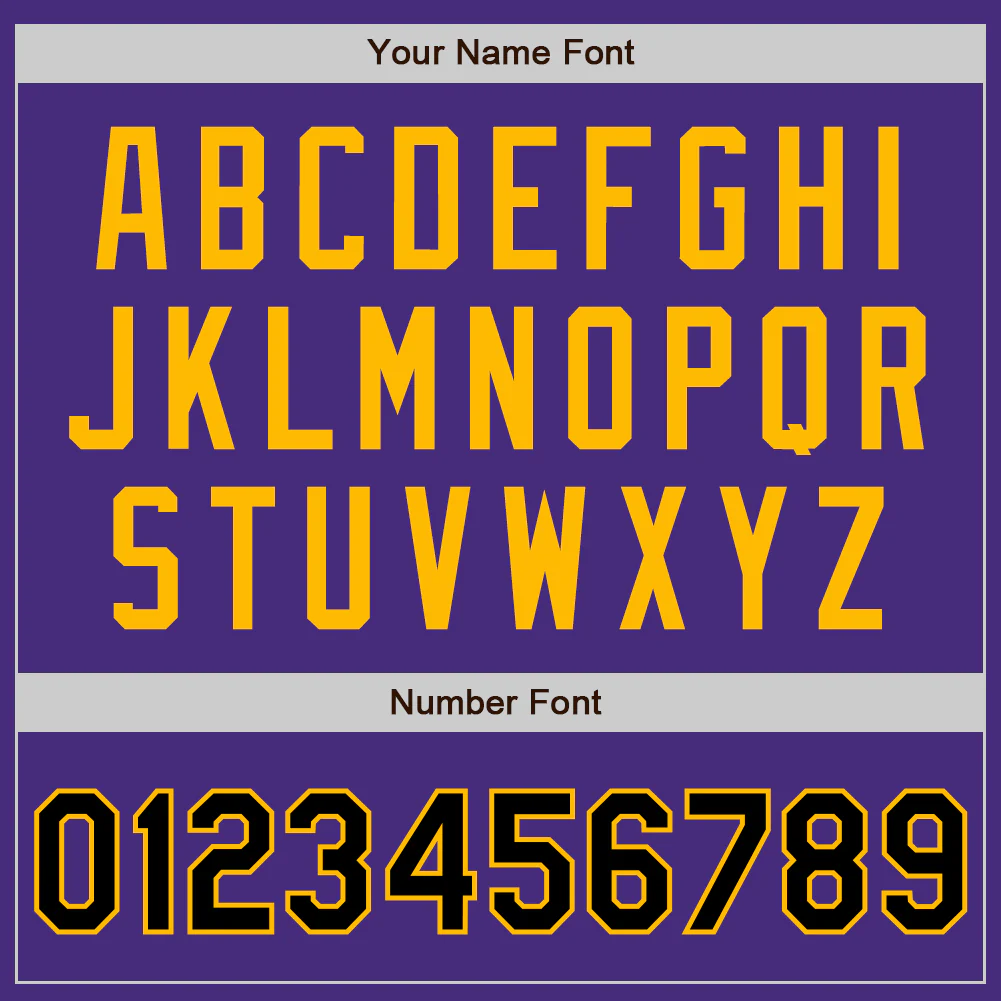 Custom Purple Black-Gold Authentic Two Tone Baseball Jersey - Image 5