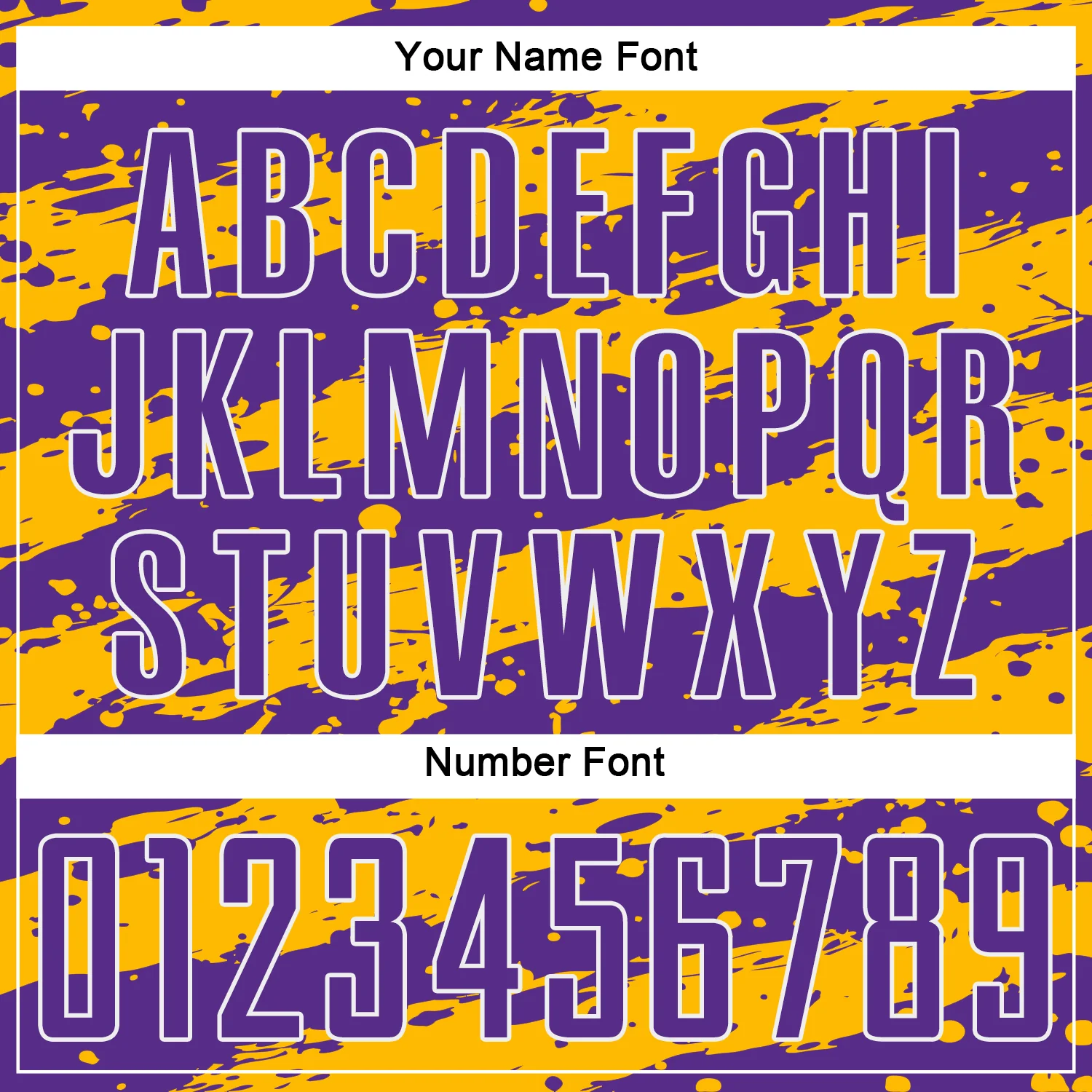 Custom Purple Gold-White Splash Sublimation Soccer Uniform Jersey - Image 6