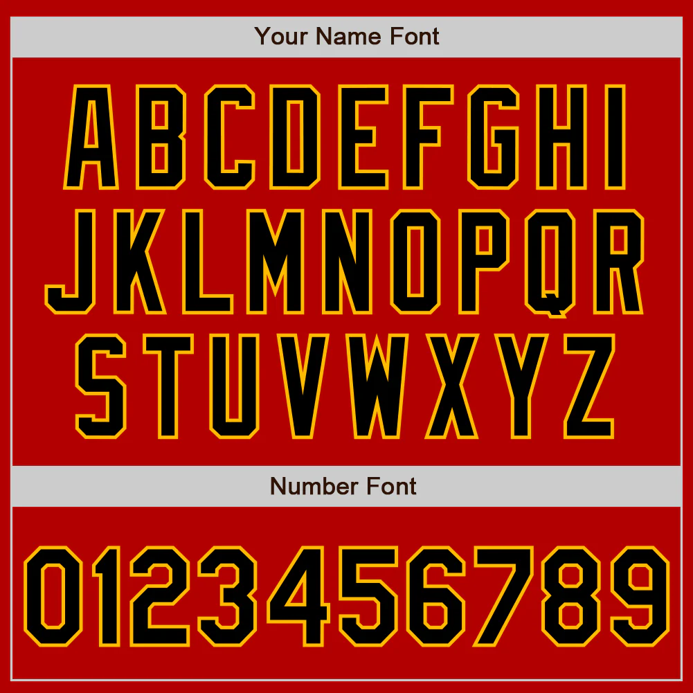 Custom Red Black-Gold Authentic Baseball Jersey - Image 8