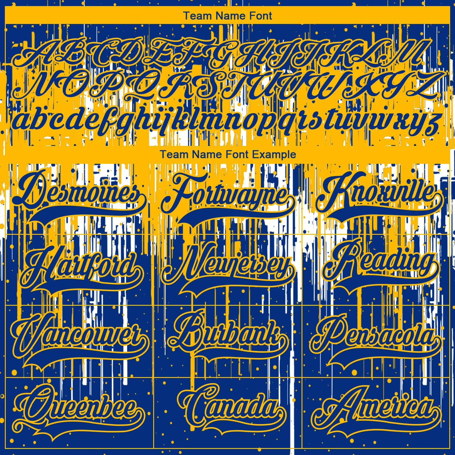 Custom Royal Gold-White Dripping Splatter Pattern Hockey Lace Neck Jersey - Image 6
