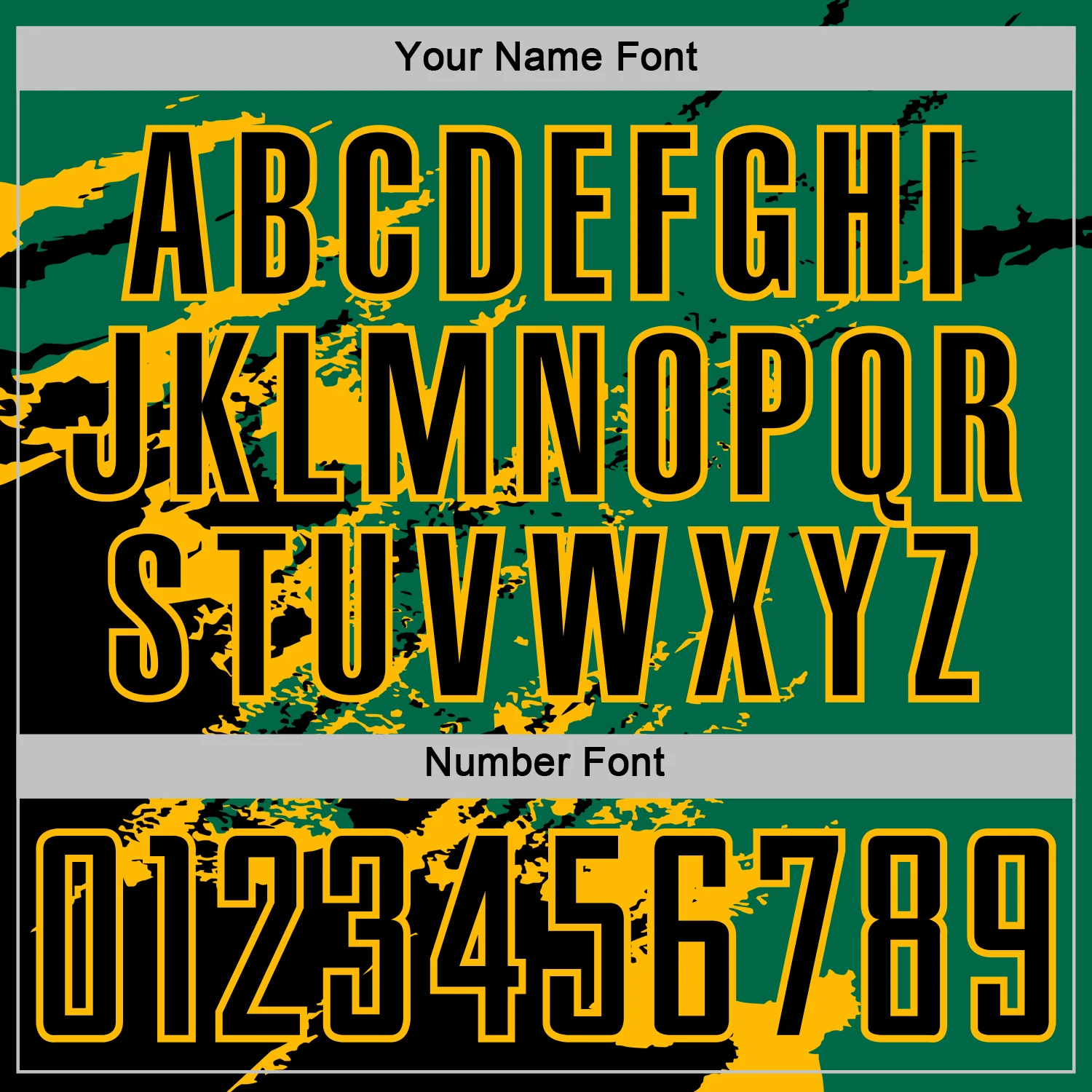 Custom Kelly Green Black-Gold Abstract Fragment Art Splash Sports Sublimation Soccer Uniform Jersey - Image 6
