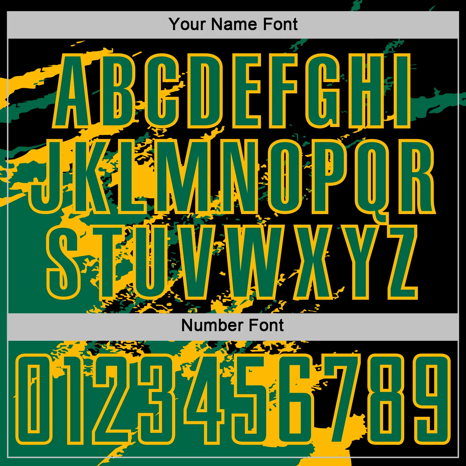 Custom Black Kelly Green-Gold Abstract Fragment Art Splash Sports Sublimation Soccer Uniform Jersey - Image 6