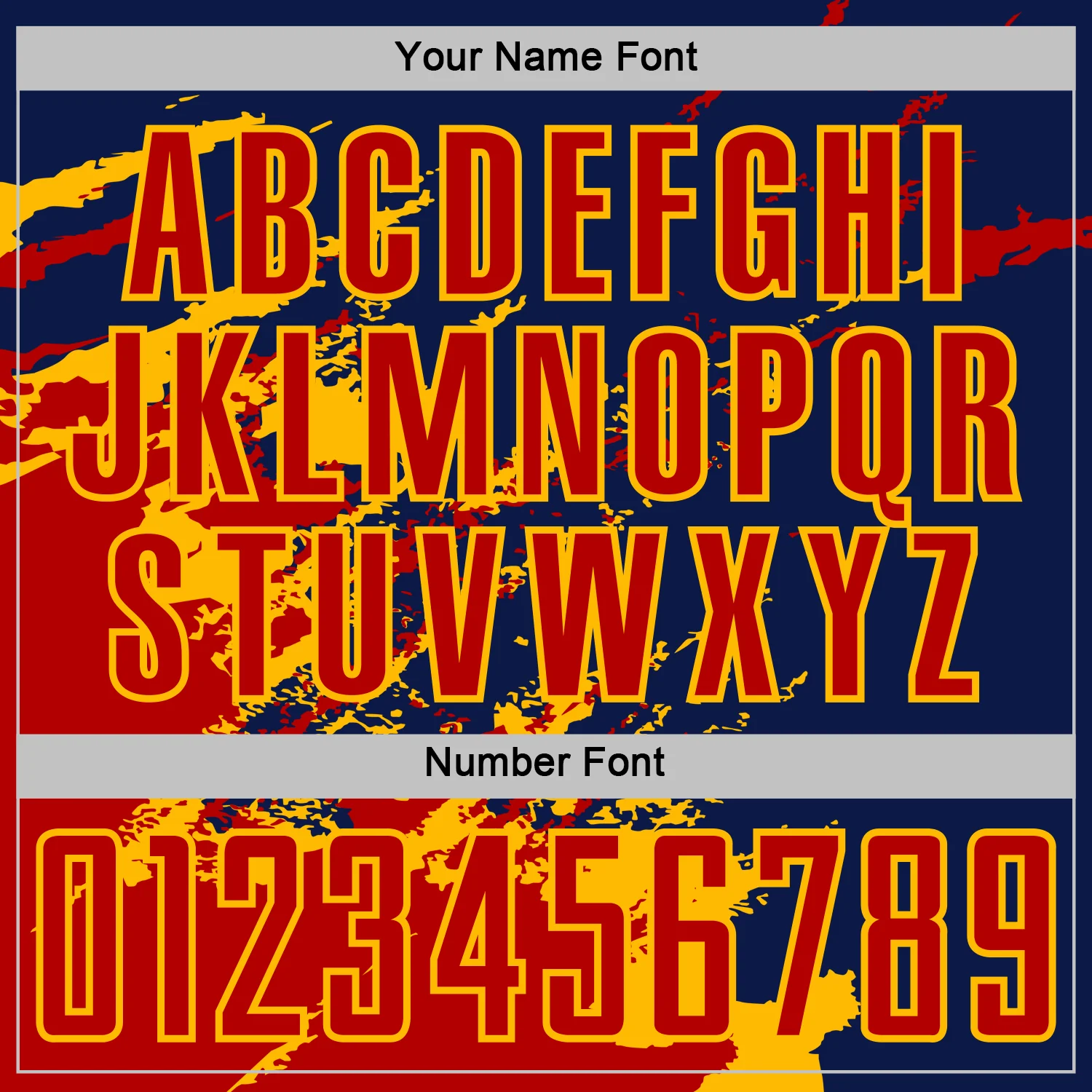 Custom Navy Red-Gold Abstract Fragment Art Splash Sports Sublimation Soccer Uniform Jersey - Image 6