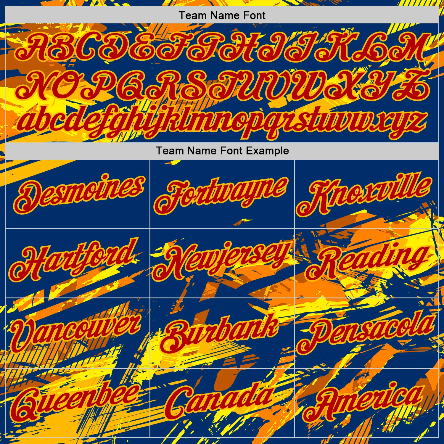 Custom US Navy Blue Red Gold-Orange 3D Esports Performance T-Shirt - Image 3