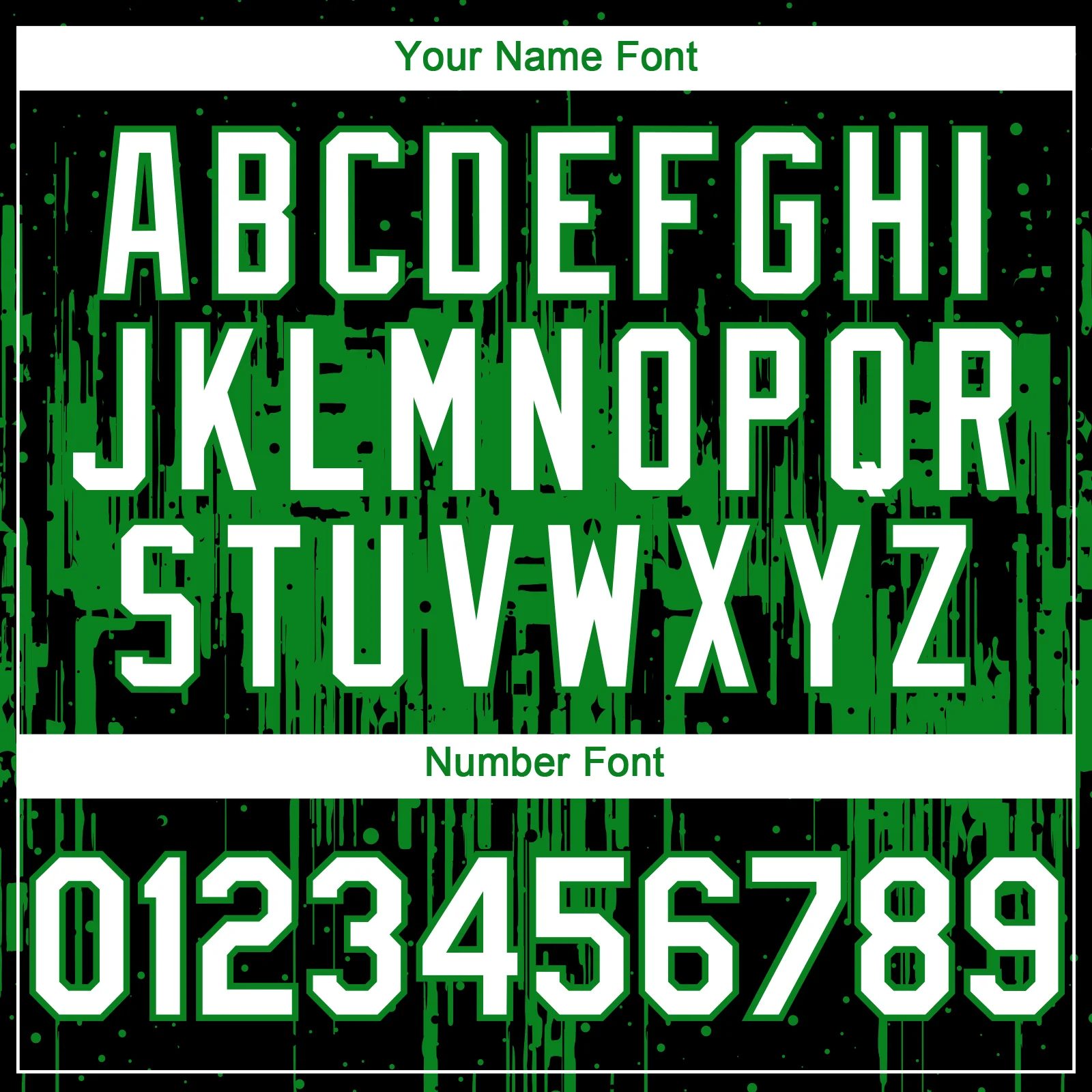 Custom Black White-Grass Green Dripping Splatter Paint Authentic Baseball Jersey - Image 5