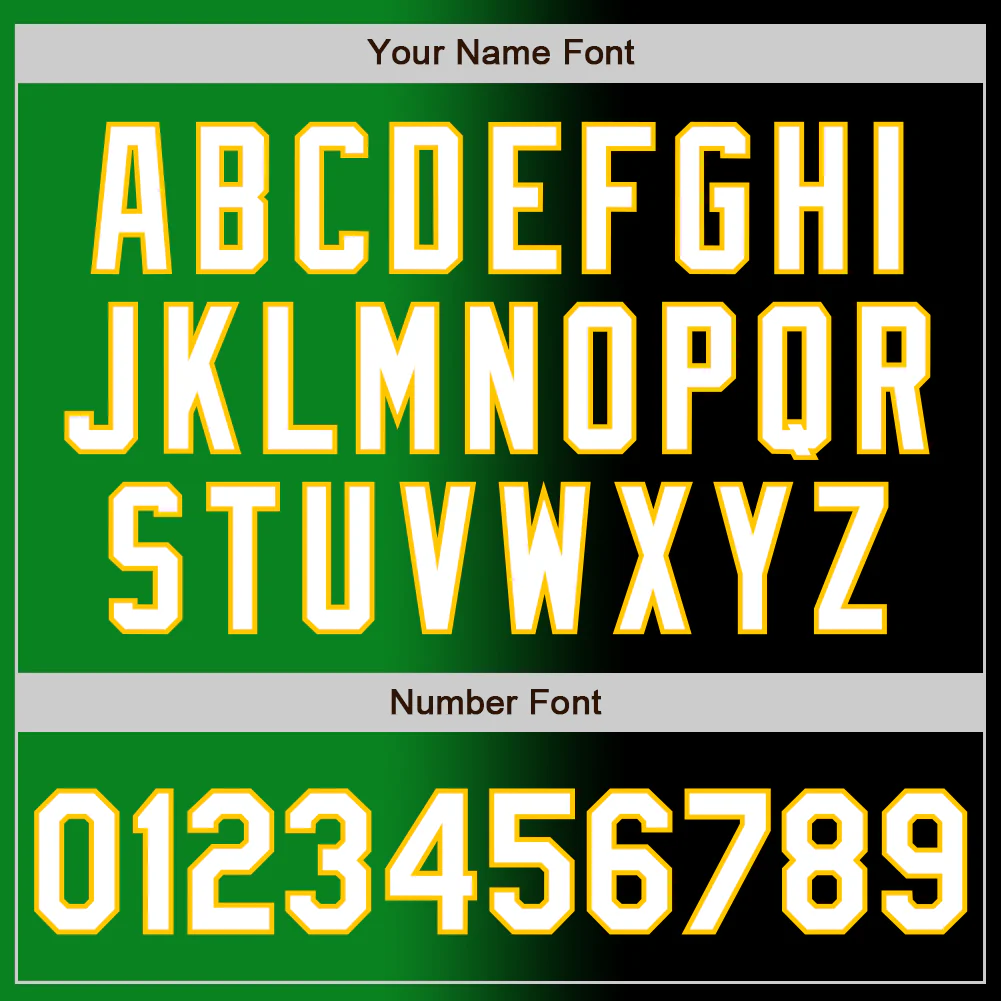 Custom Black White Grass Green-Yellow Authentic Gradient Fashion Baseball Jersey - Image 5