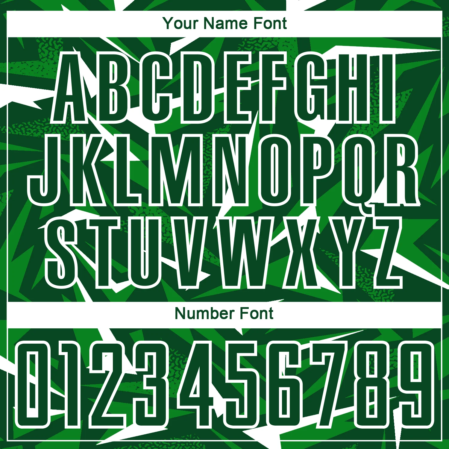 Custom Green Grass Green-White Cyber Mecha E-sport Geometric Shards Spike Sublimation Soccer Uniform Jersey - Image 6