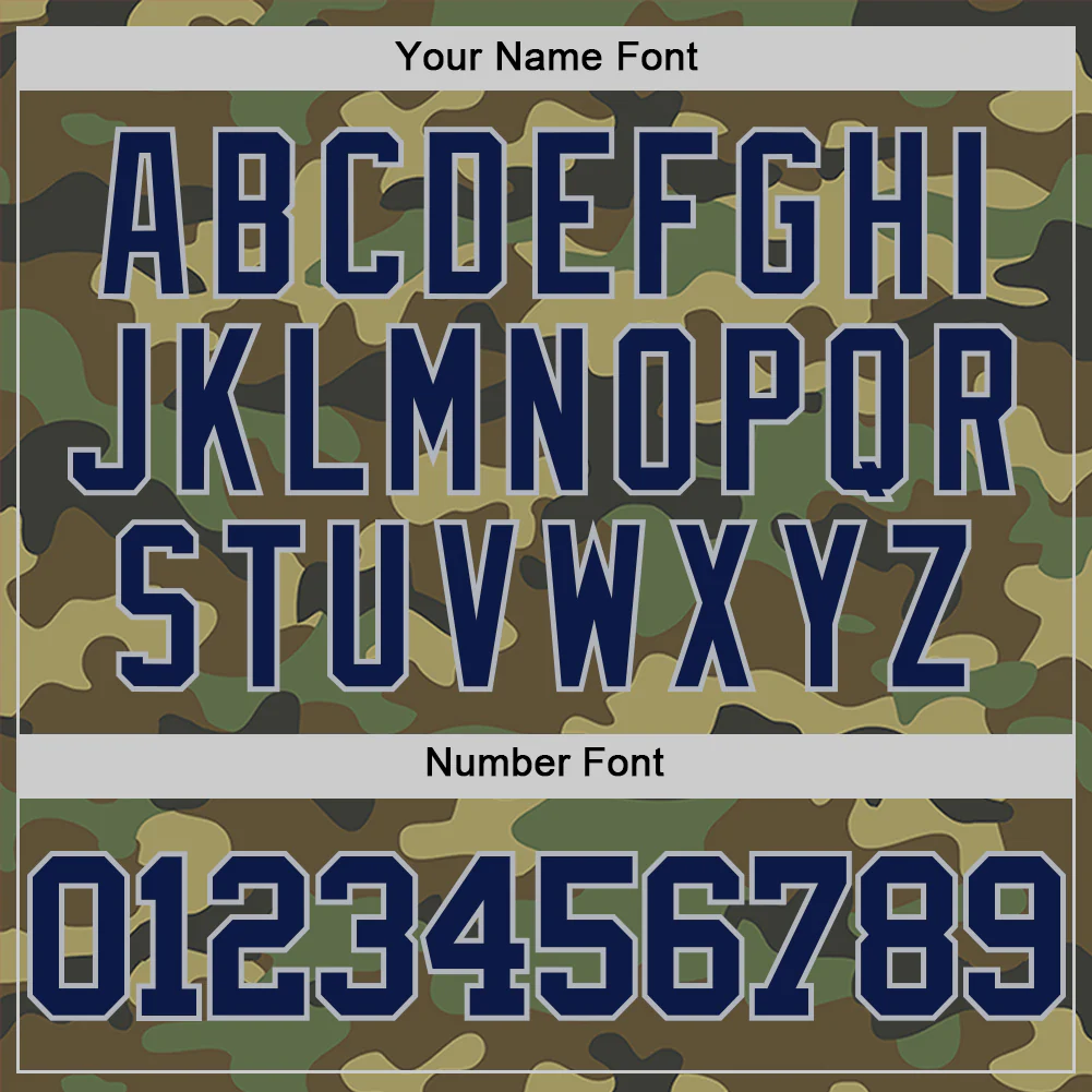 Custom Camo Navy-Gray Authentic Salute To Service Basketball Jersey - Image 4