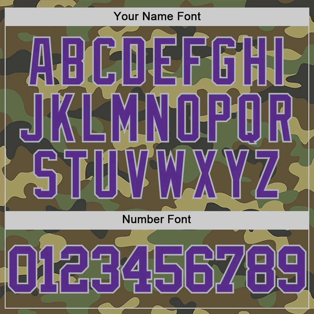 Custom Camo Purple-Gray Authentic Salute To Service Basketball Jersey - Image 4