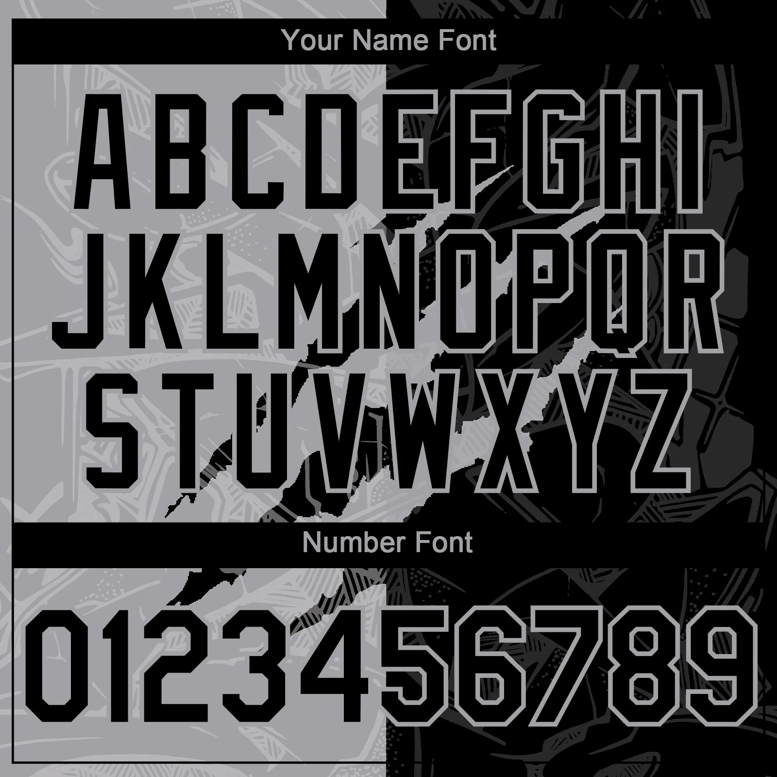 Custom Graffiti Pattern Black-Gray 3D Scratch Authentic Baseball Jersey - Image 5