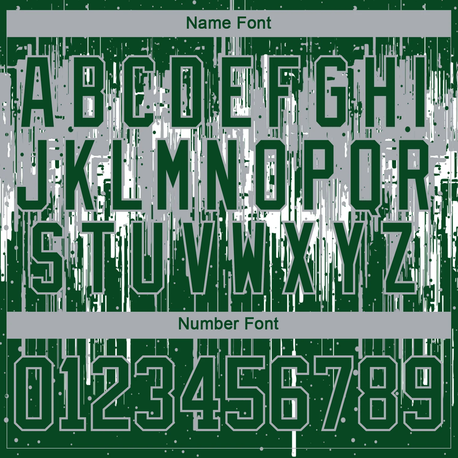 Custom Green Gray-White Dripping Splatter Pattern Hockey Lace Neck Jersey - Image 7