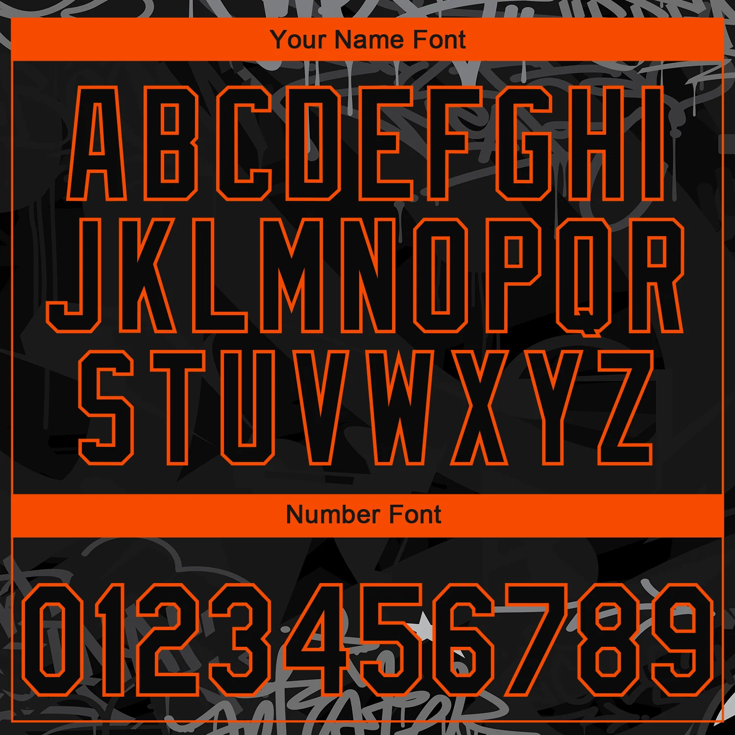 Custom Stitched Black Gray-Orange 3D Graffiti Splash Street Art Sports Pullover Sweatshirt Hoodie - Image 4