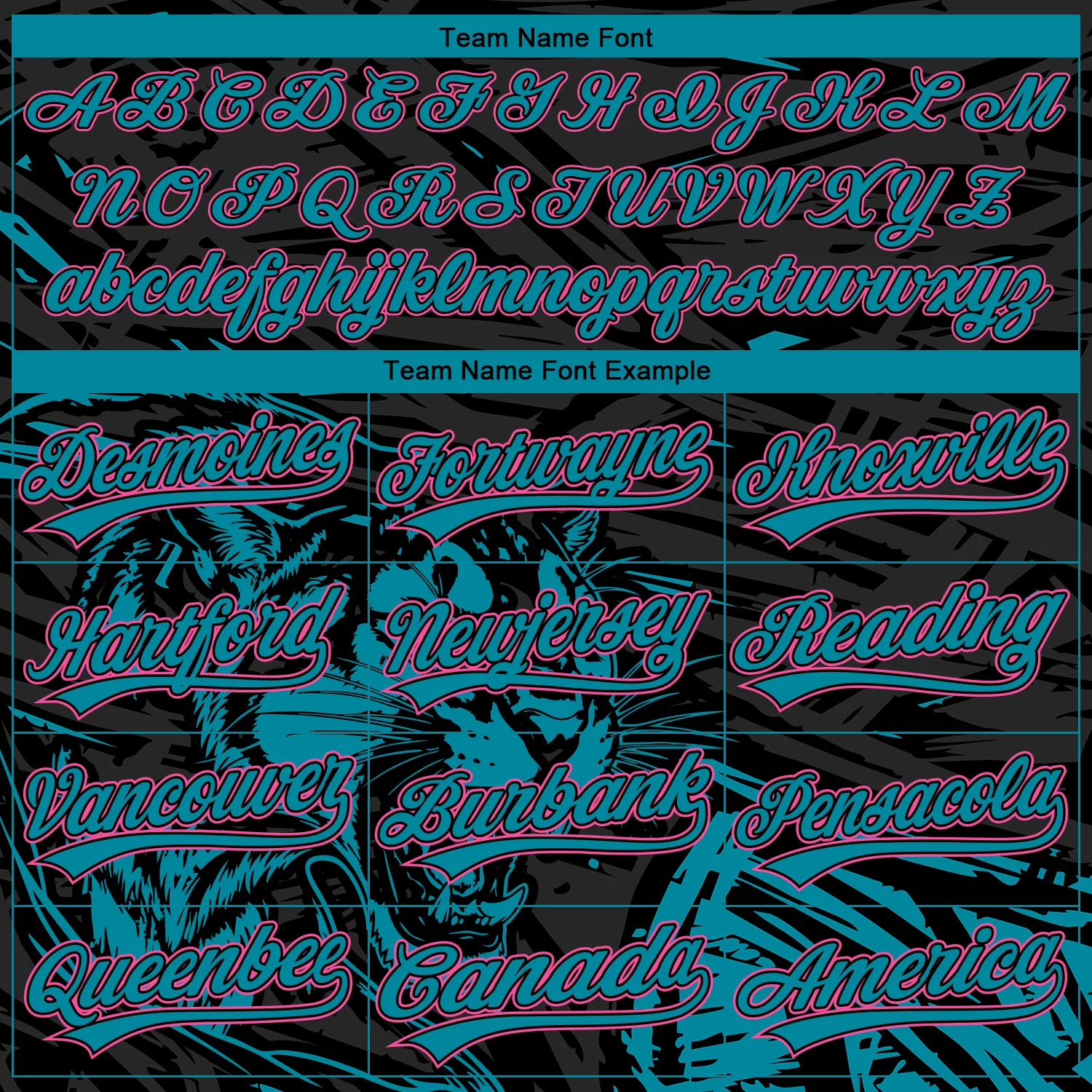 Custom Stitched Black Teal-Pink 3D Pattern Design Animal Tiger Sports Pullover Sweatshirt Hoodie - Image 3