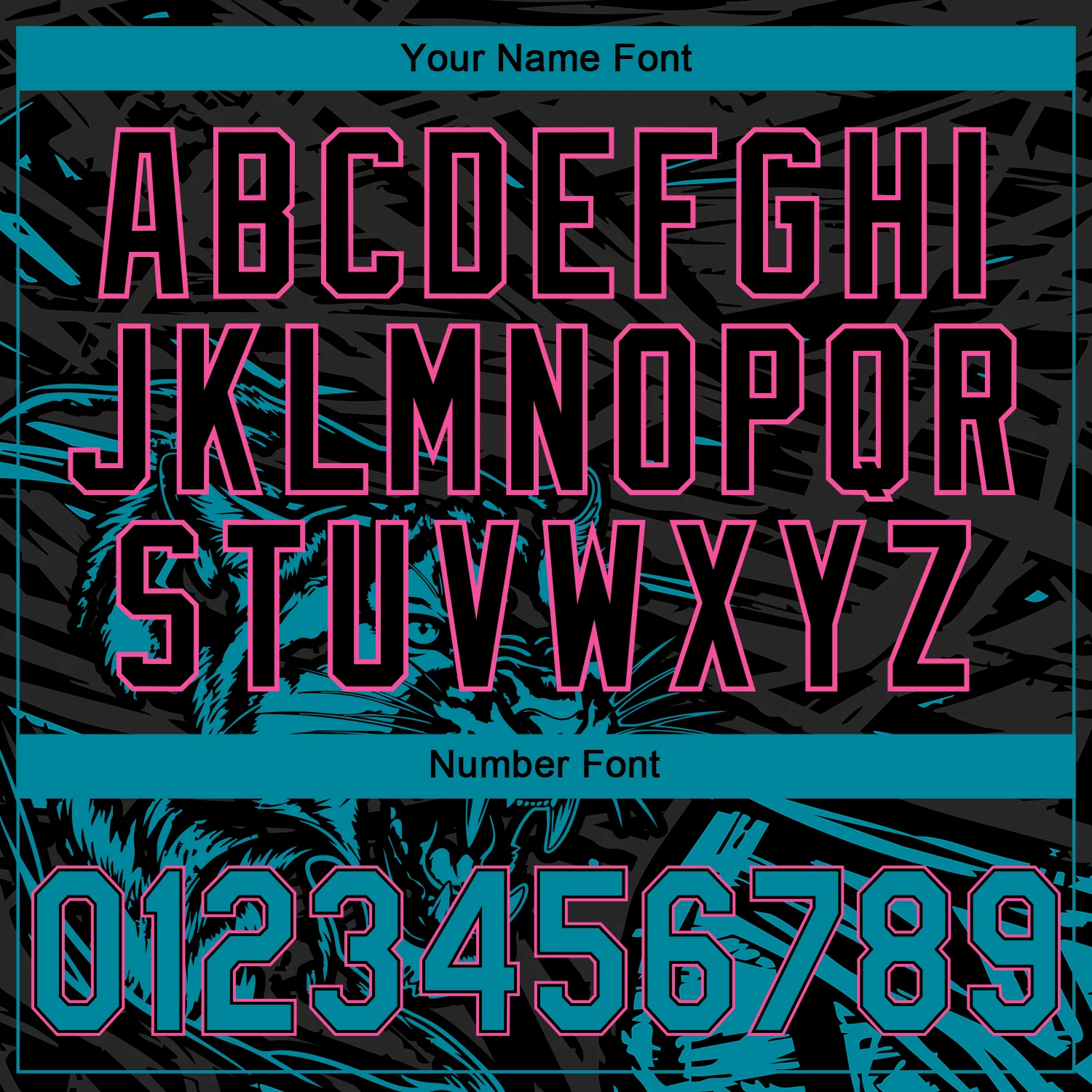 Custom Stitched Black Teal-Pink 3D Pattern Design Animal Tiger Sports Pullover Sweatshirt Hoodie - Image 4