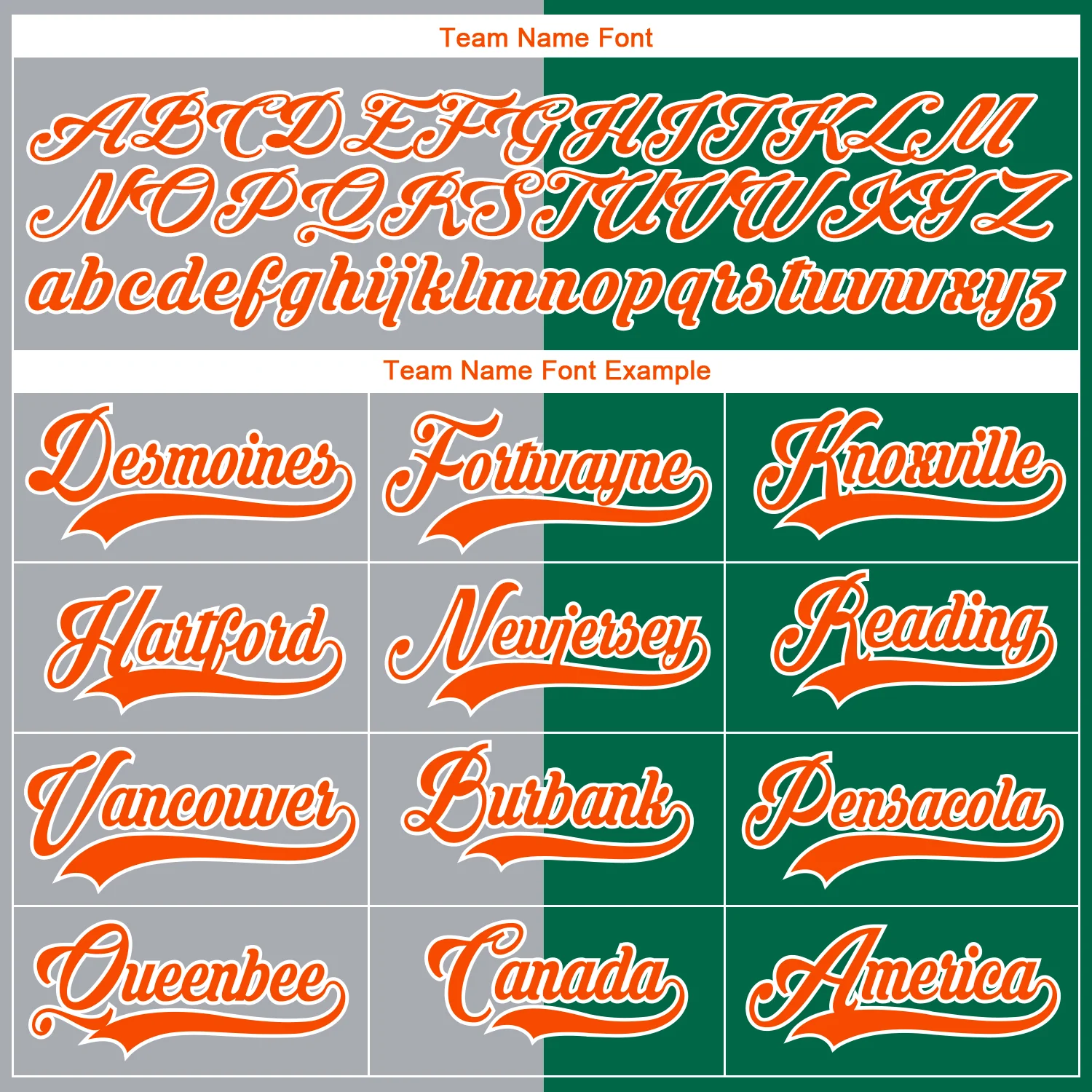 Custom Kelly Green Orange Gray-White Split Fashion Hockey Lace Neck Jersey - Image 6