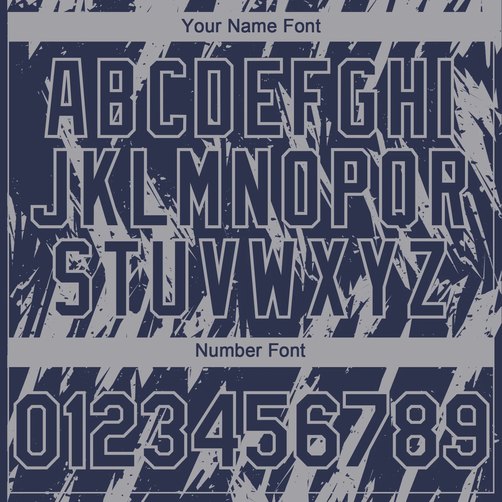 Custom Navy Gray Splatter Torn Sharp Brush Stroke Authentic Baseball Jersey - Image 5