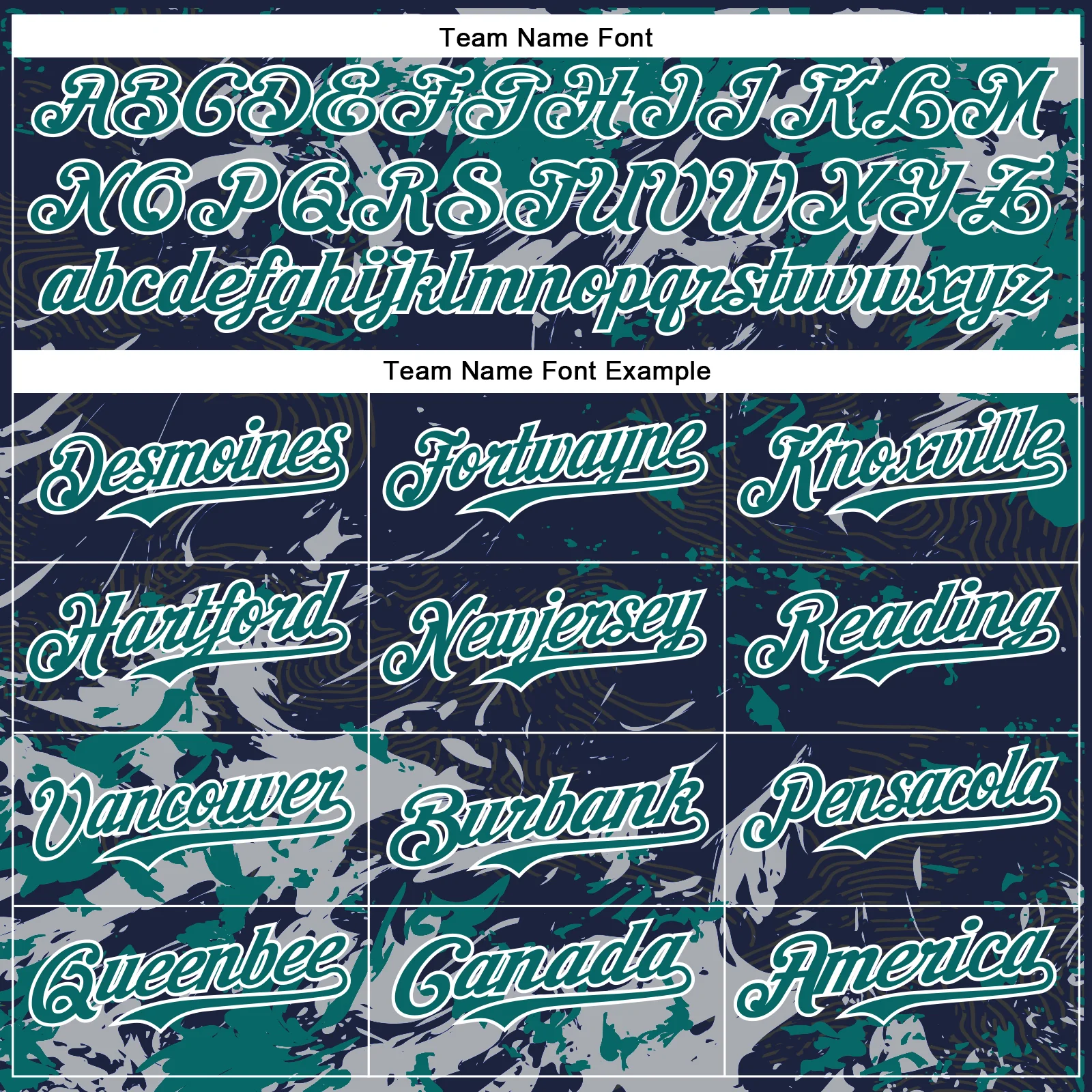 Custom Navy Teal Gray-White Splash Bomber Full-Snap Varsity Letterman Hoodie Jacket - Image 5
