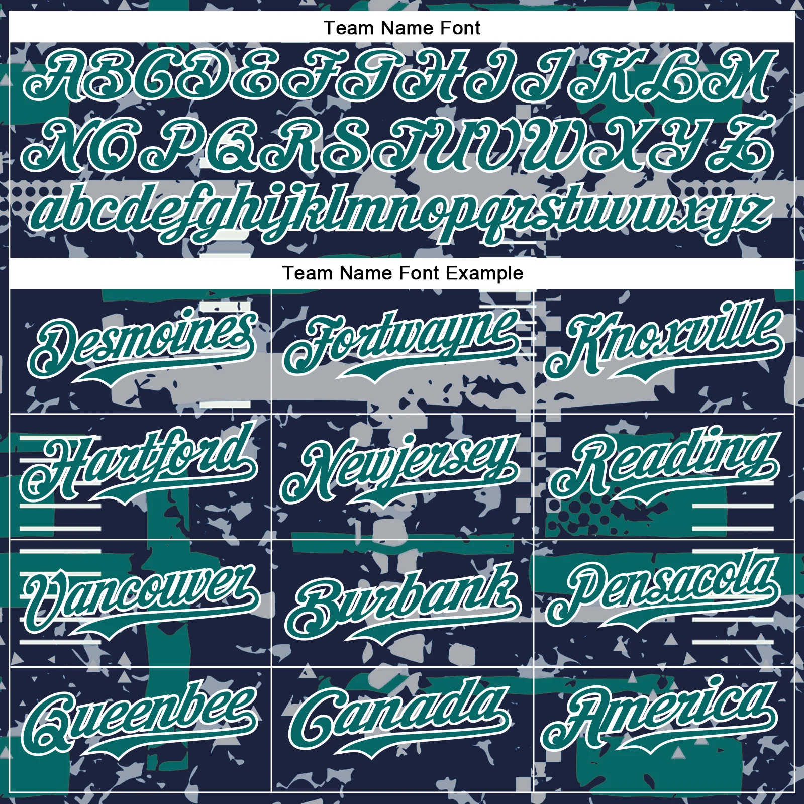 Custom Navy Teal Gray-White Abstract Fragment Shape Bomber Full-Snap Varsity Letterman Hoodie Jacket - Image 5