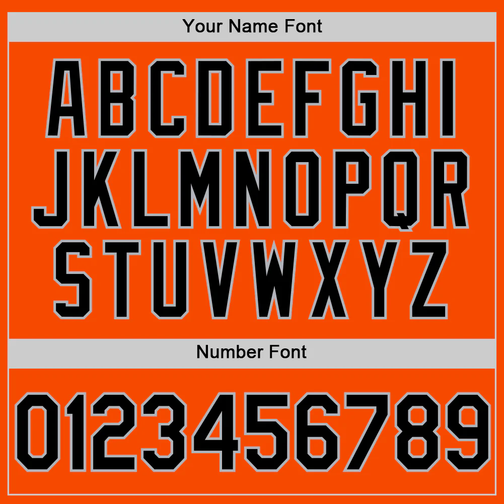 Custom Orange Black-Gray Authentic Throwback Basketball Jersey - Image 4