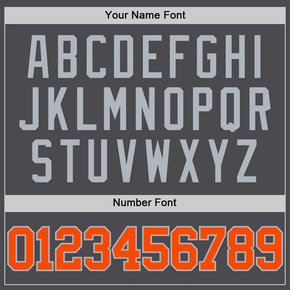 Custom Steel Gray Orange-Gray Authentic Basketball Jersey - Image 4
