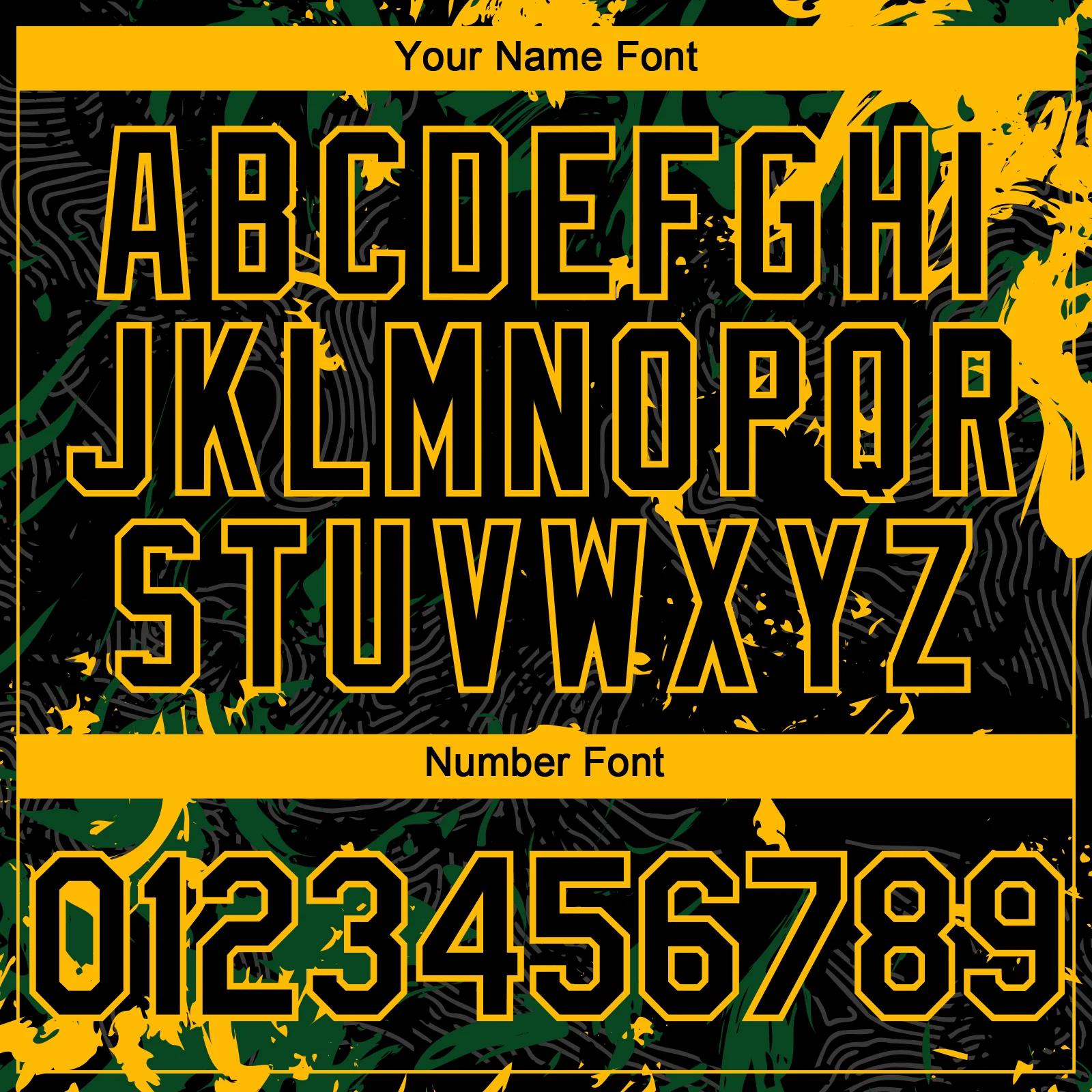 Custom Black Green-Gold Splash Authentic Baseball Jersey - Image 5