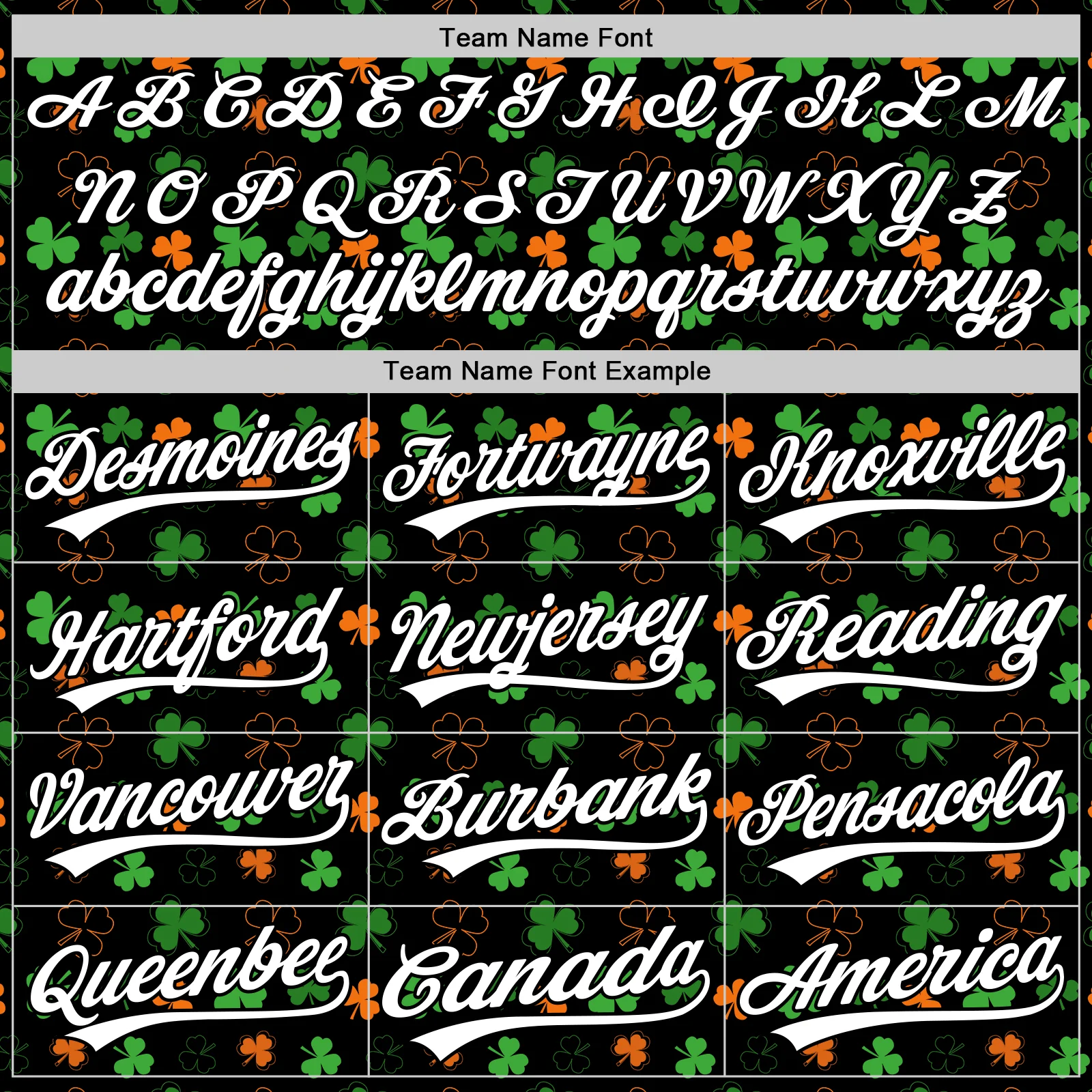 Custom Black Green-Bay Orange 3D St. Patrick's Day Shamrock Authentic Baseball Jersey - Image 4