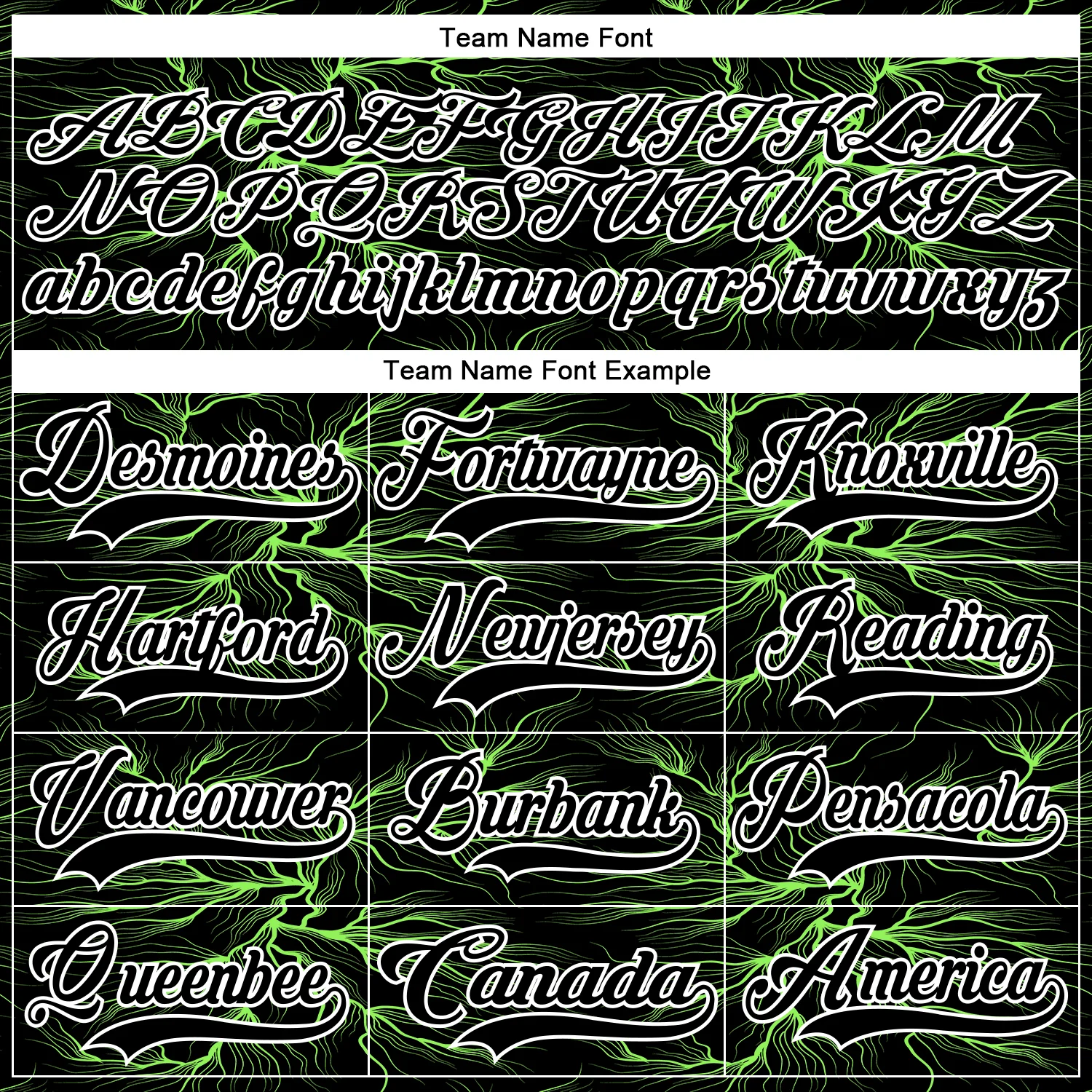 Custom Black Green-White Lightning Hockey Lace Neck Jersey - Image 6