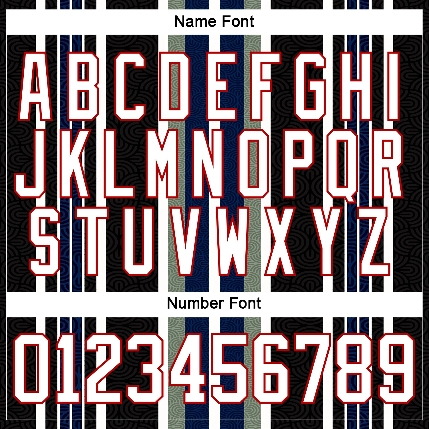 Custom Black White Green Navy-Red Stripe Hockey Lace Neck Jersey - Image 7