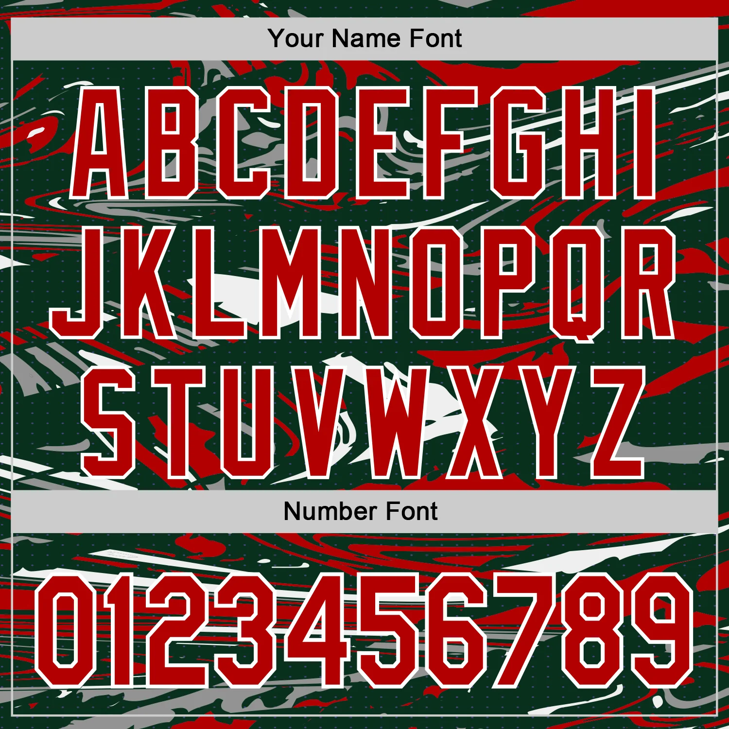 Custom Figure Red Green-White Fluid Pattern Bomber Full-Snap Varsity Letterman Hoodie Jacket - Image 6