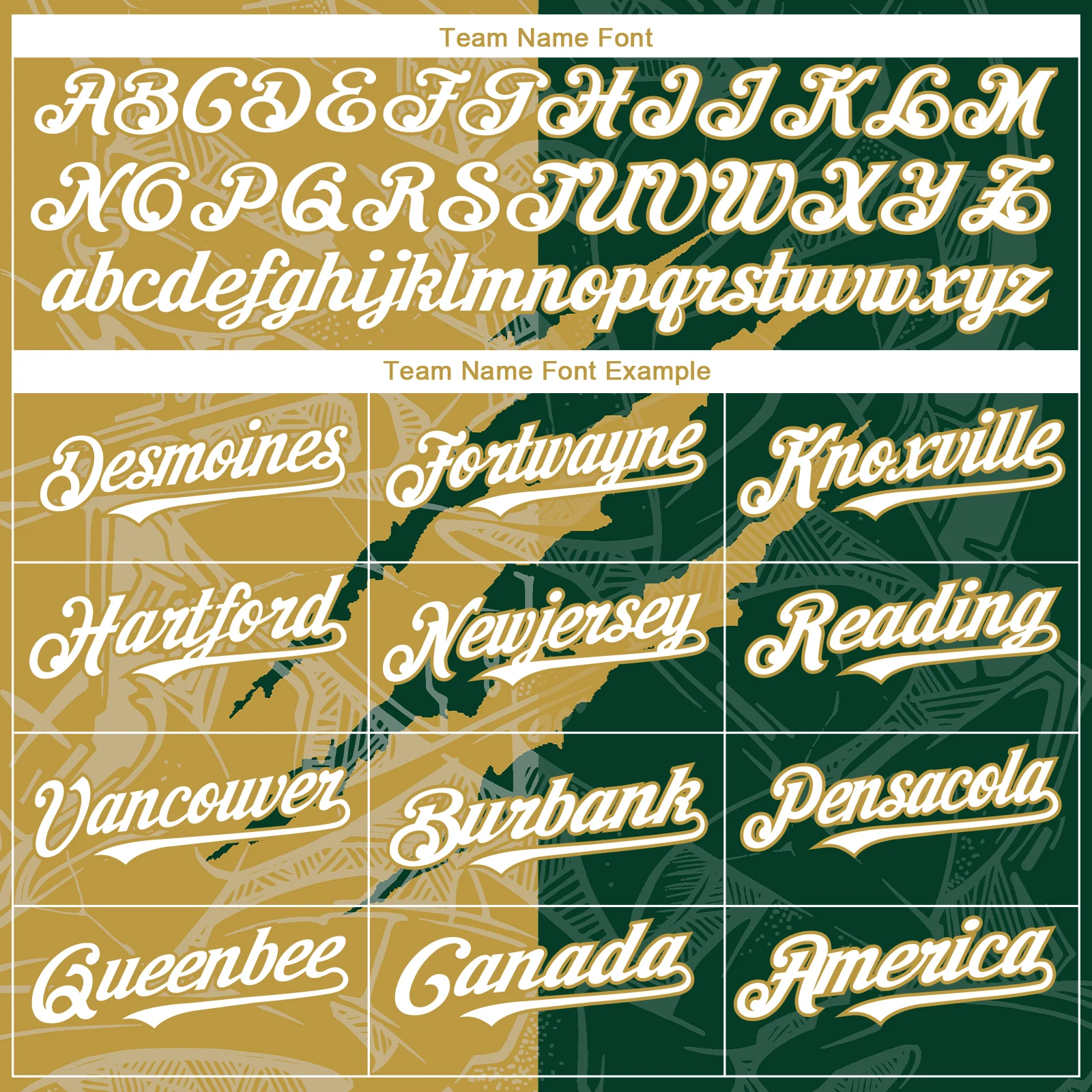 Custom Graffiti Pattern White Green-Old Gold 3D Scratch Authentic Baseball Jersey - Image 4