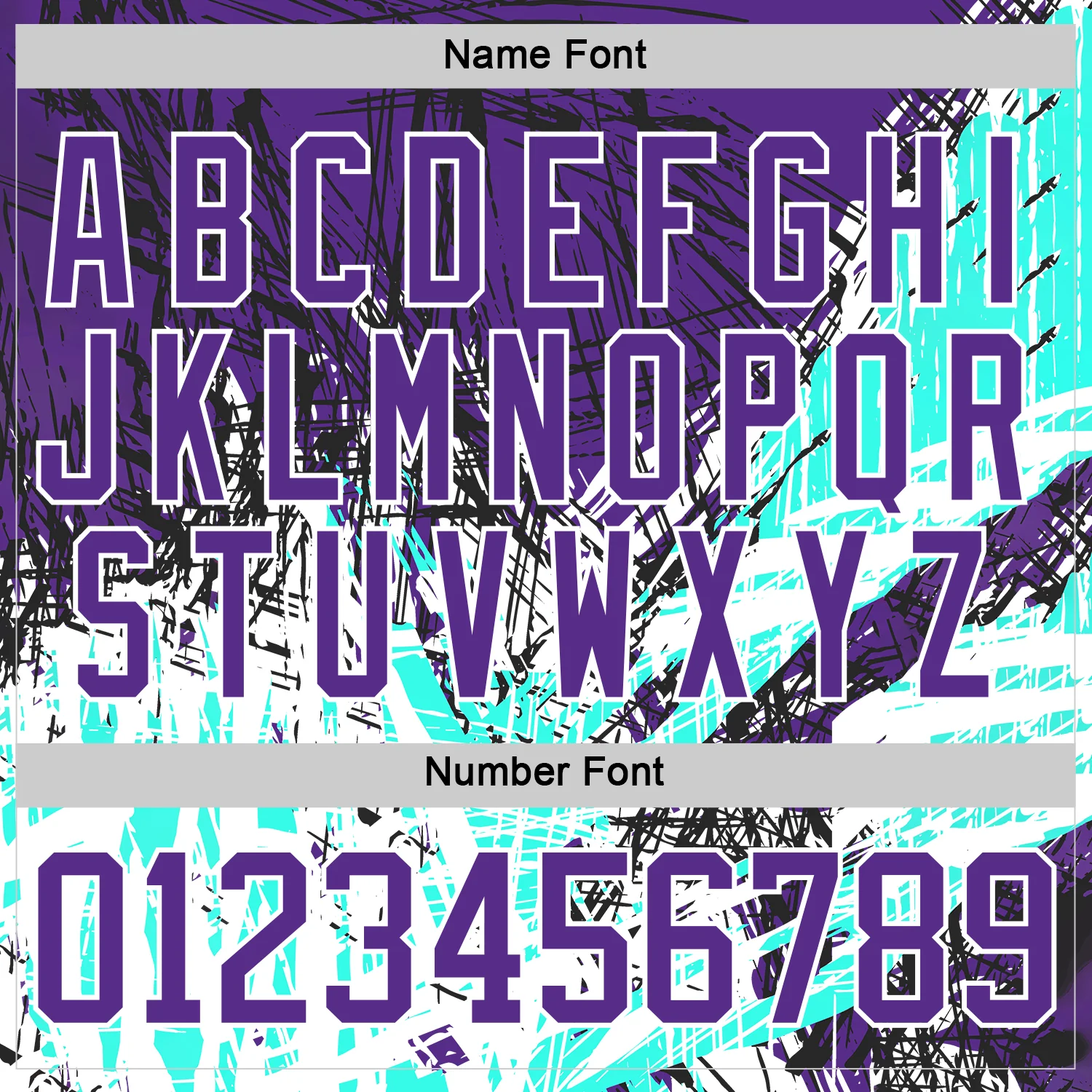 Custom Purple Green-White Abstract Splatter Paint Grunge Hockey Lace Neck Jersey - Image 7