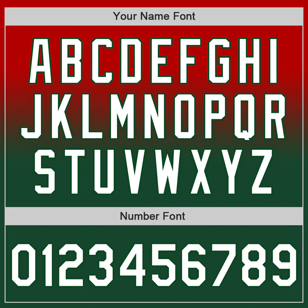 Custom Red White-Green Authentic Fade Fashion Baseball Jersey - Image 5
