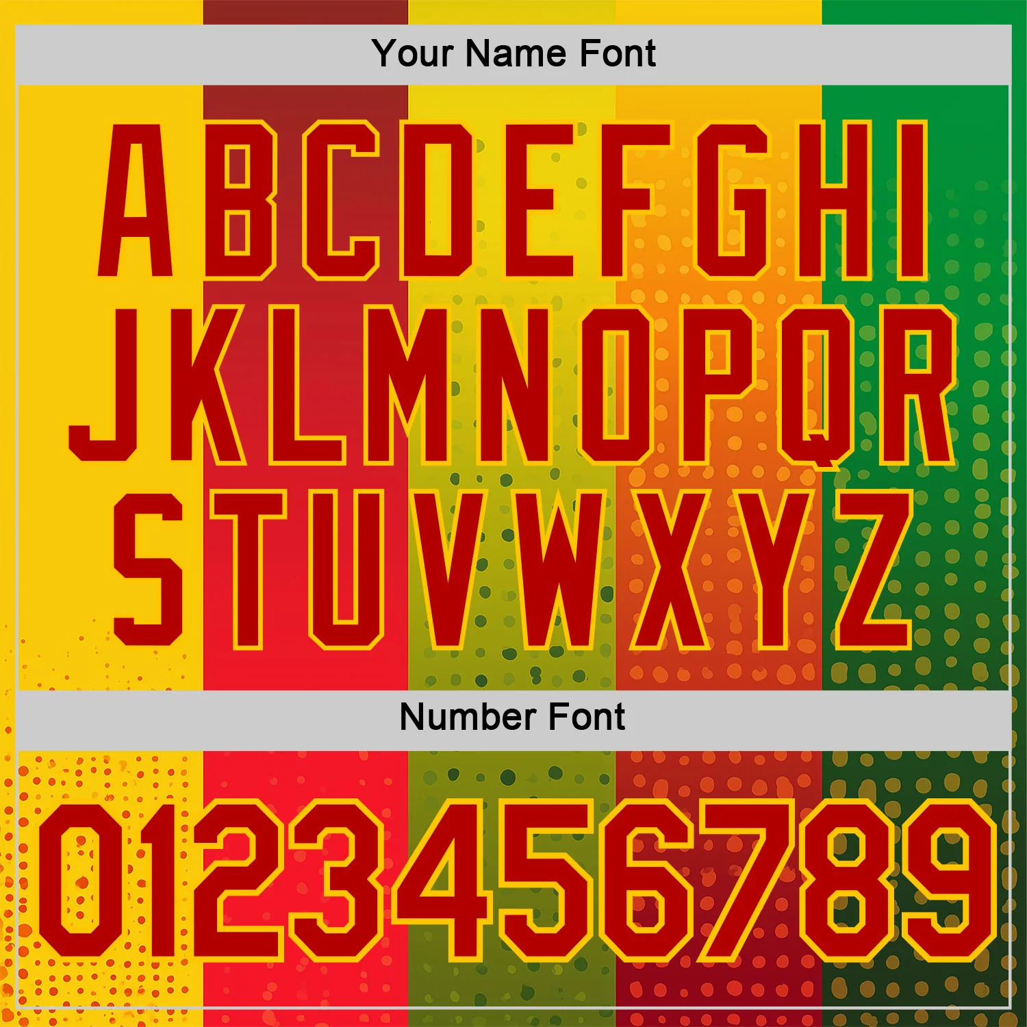 Custom Red Green-Yellow 3D Pattern Design Gradient Spain Sportswear Performance T-Shirt - Image 4