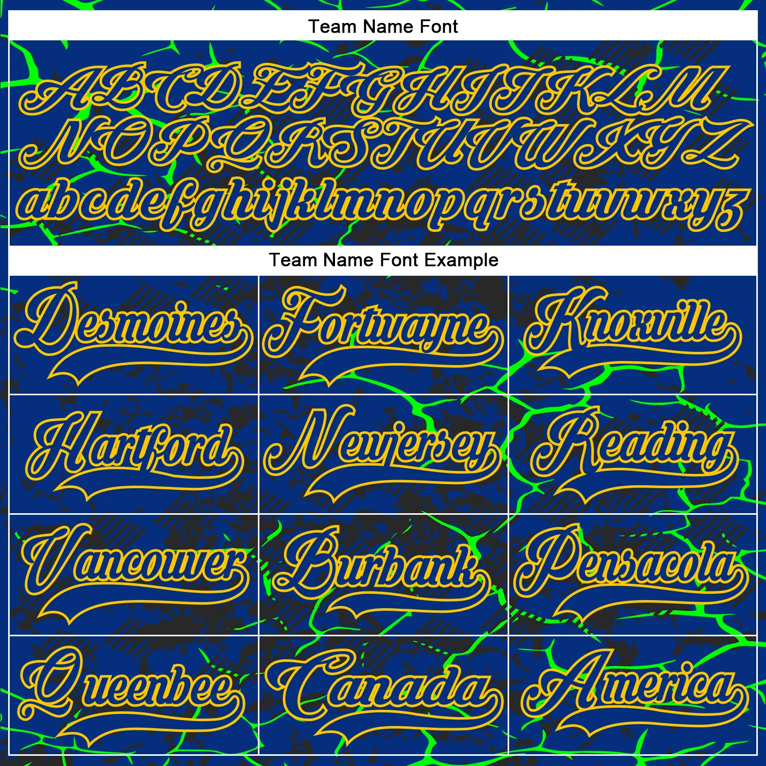 Custom Royal Green Black-Yellow Lightning Hockey Lace Neck Jersey - Image 6