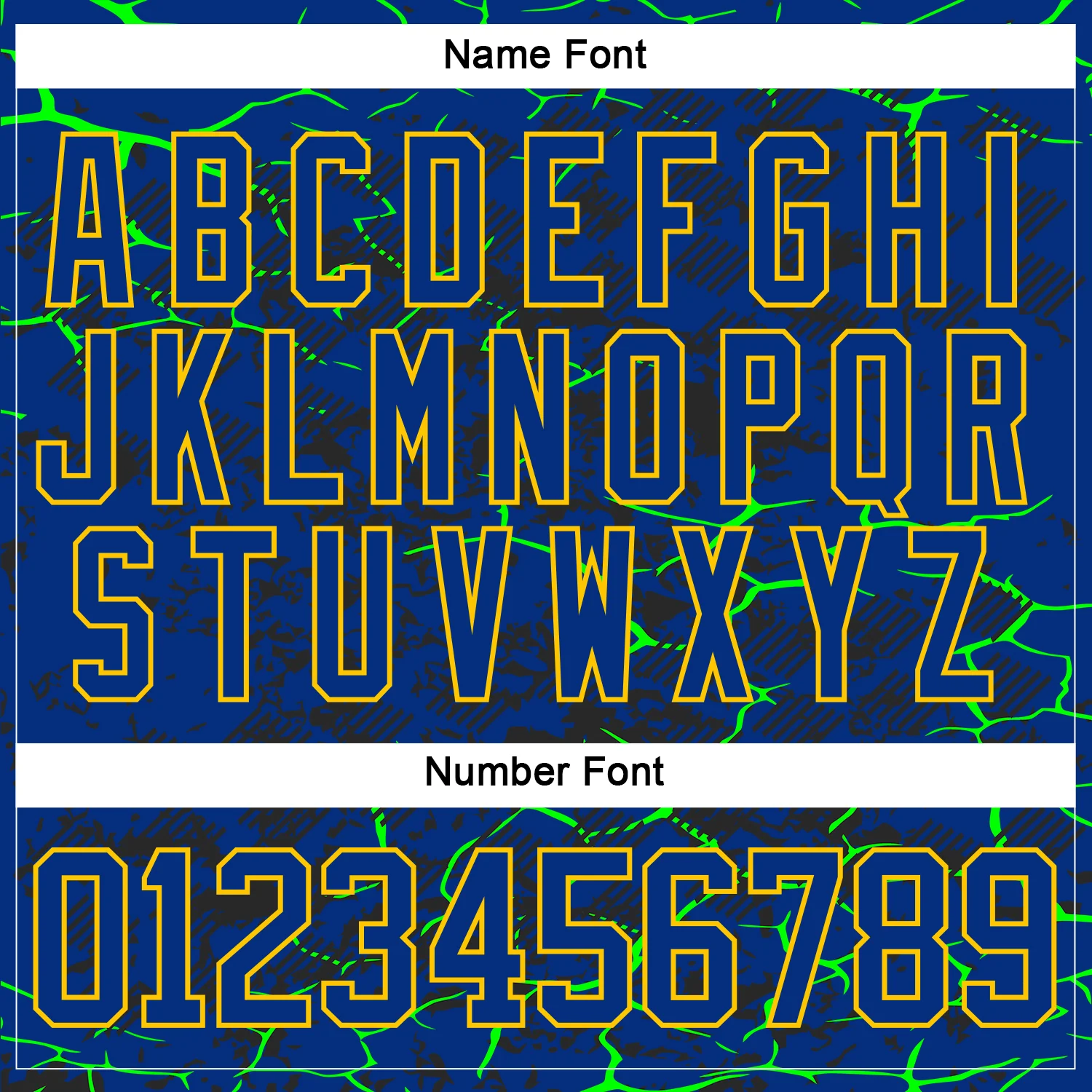 Custom Royal Green Black-Yellow Lightning Hockey Lace Neck Jersey - Image 7