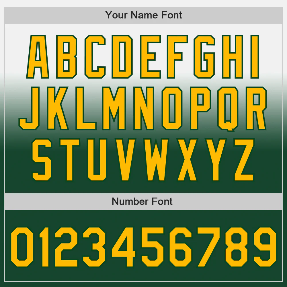 Custom White Gold-Green Authentic Fade Fashion Baseball Jersey - Image 5