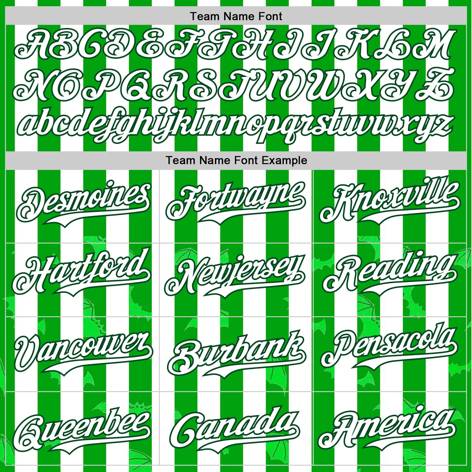 Custom White Green 3D Halloween Spooky Bat Stripe Authentic Baseball Jersey - Image 4