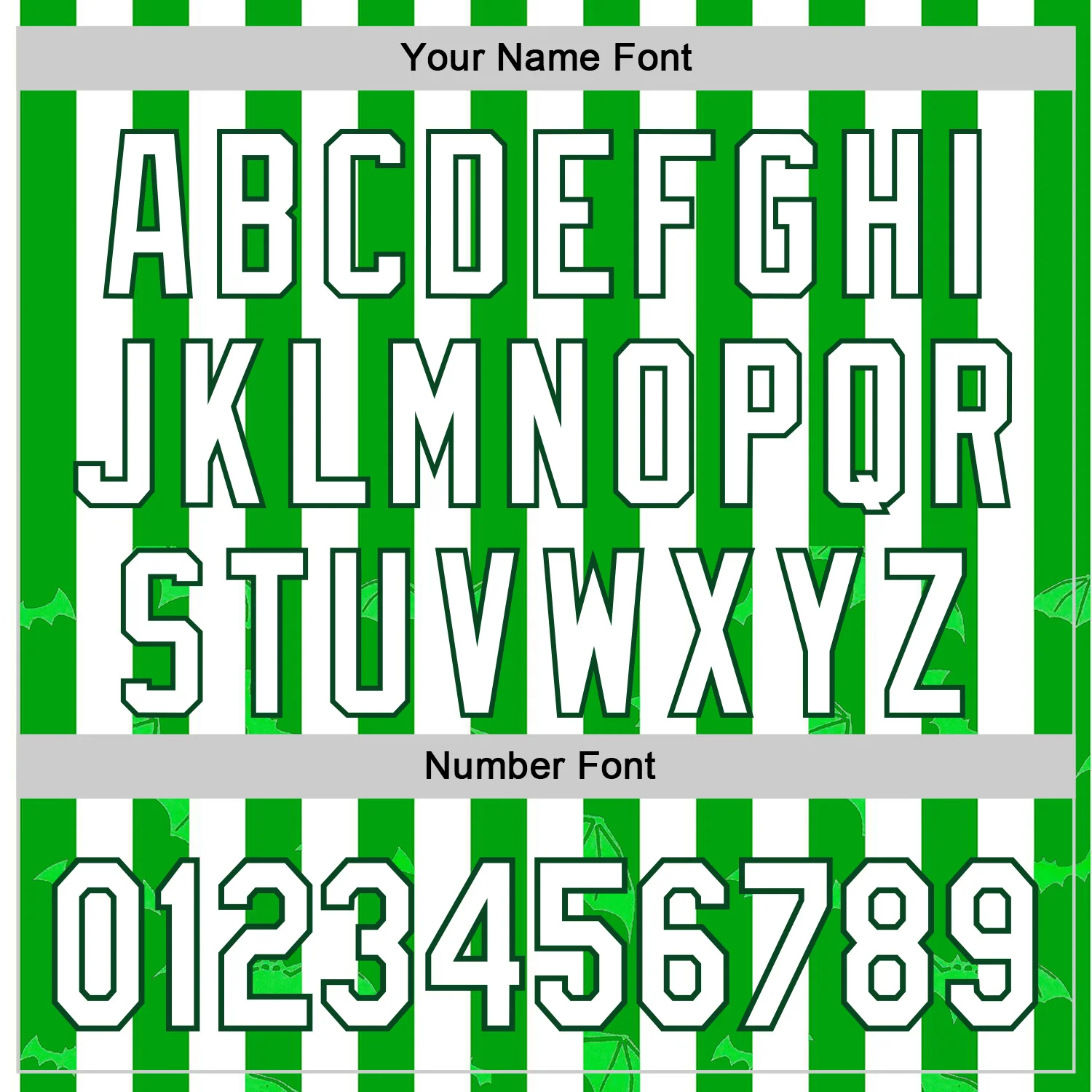 Custom White Green 3D Halloween Spooky Bat Stripe Authentic Baseball Jersey - Image 5