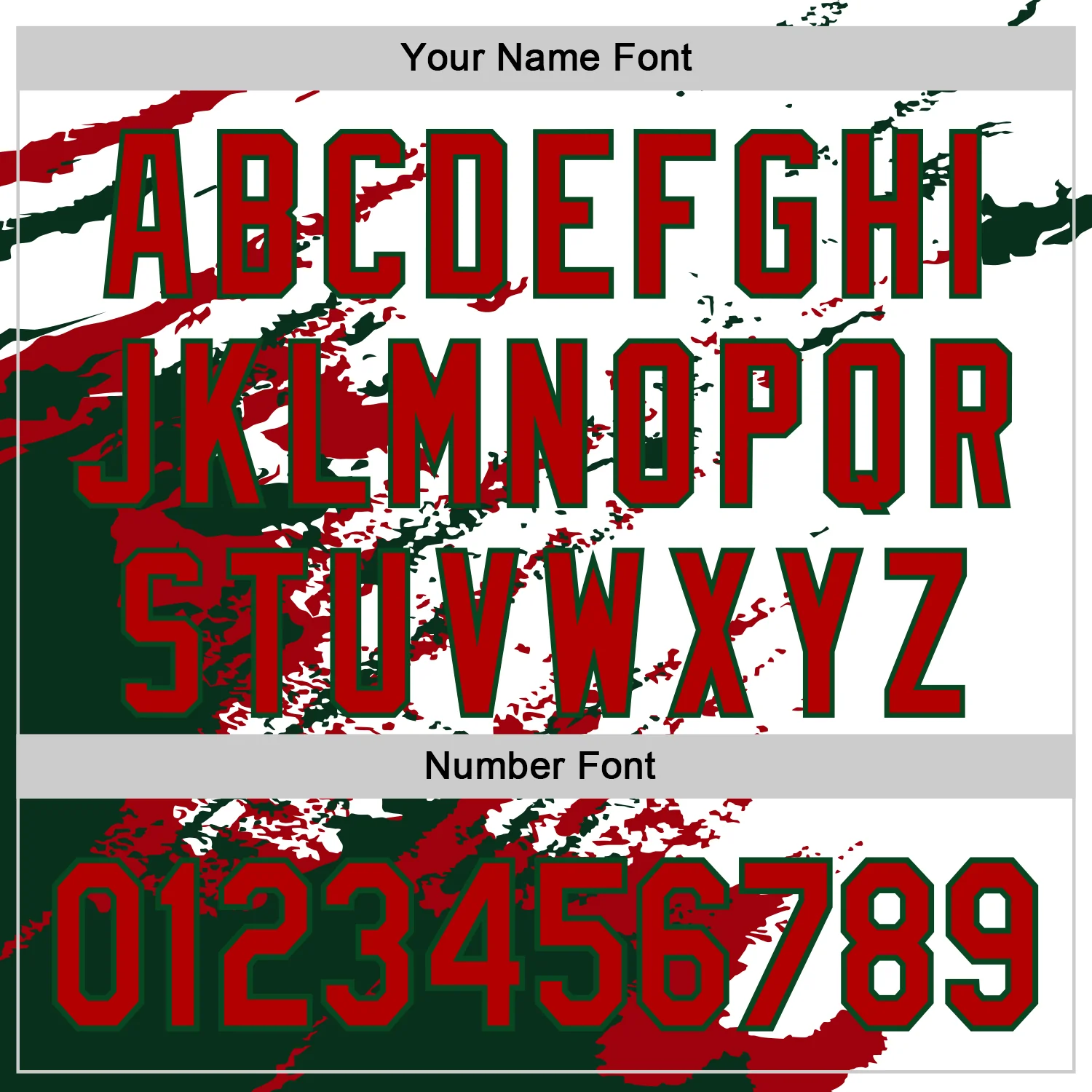 Custom White Red-Green Splash Art 3D Pattern Design Bomber Full-Snap Varsity Letterman Hoodie Jacket - Image 6