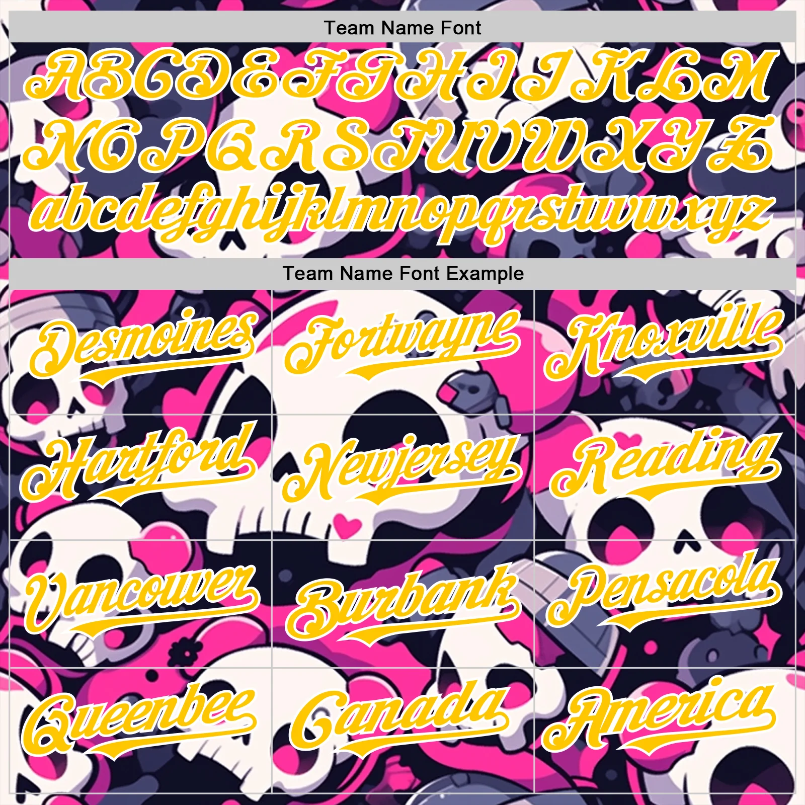 Custom Black Yellow Hot Pink-White Sugar Skull Day of the Dead Mexican Folk Art Authentic Baseball Jersey - Image 4