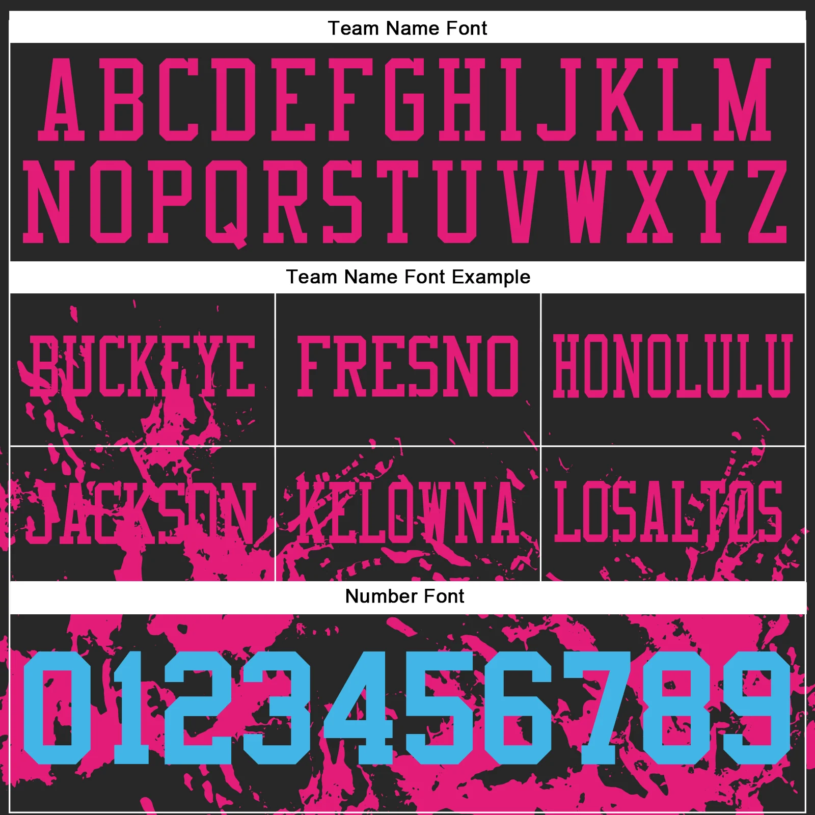 Custom Black Sky Blue-Hot Pink 3D Pattern Splash Authentic Football Jersey - Image 4