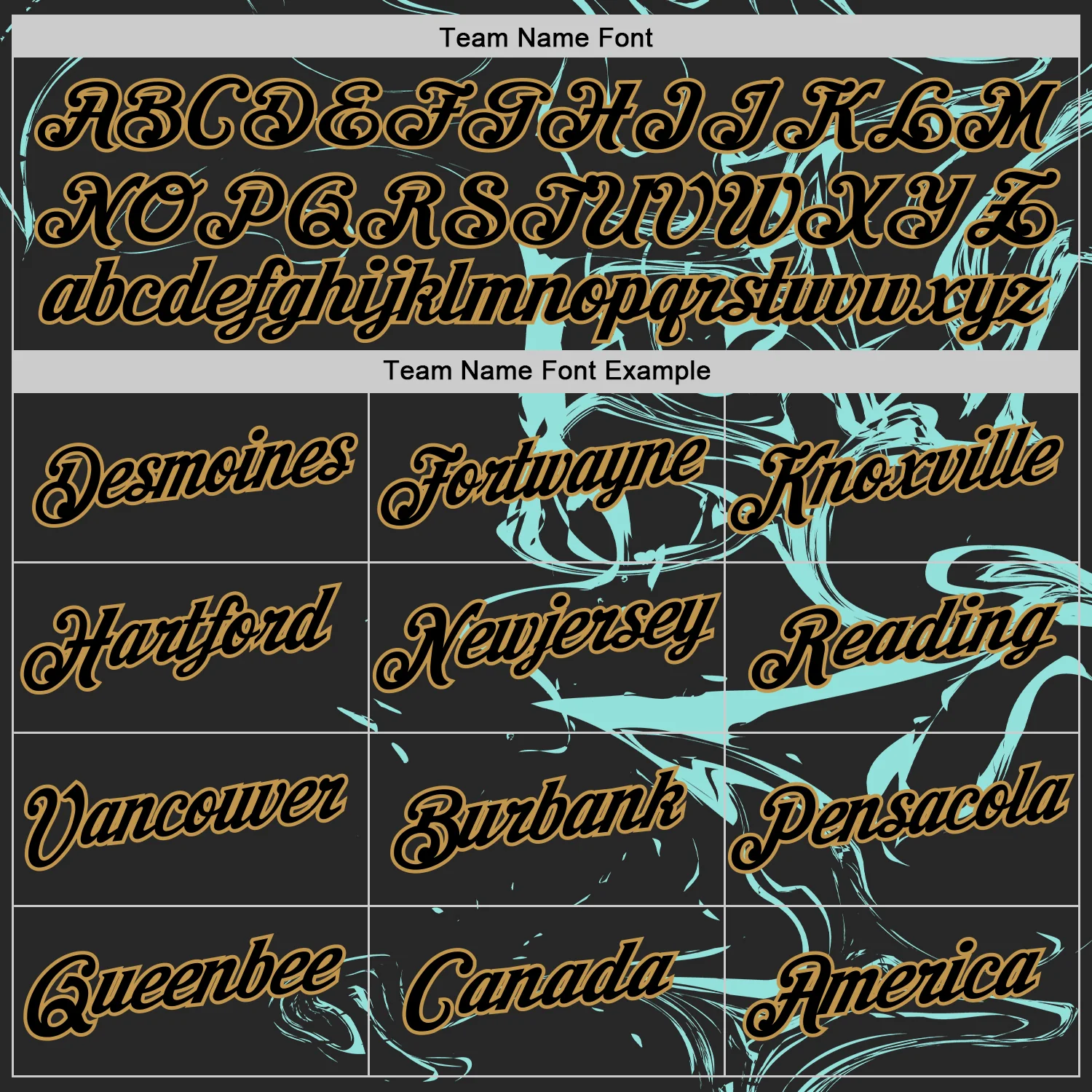 Custom Black Ice Blue-Old Gold 3D Esports Performance T-Shirt - Image 3