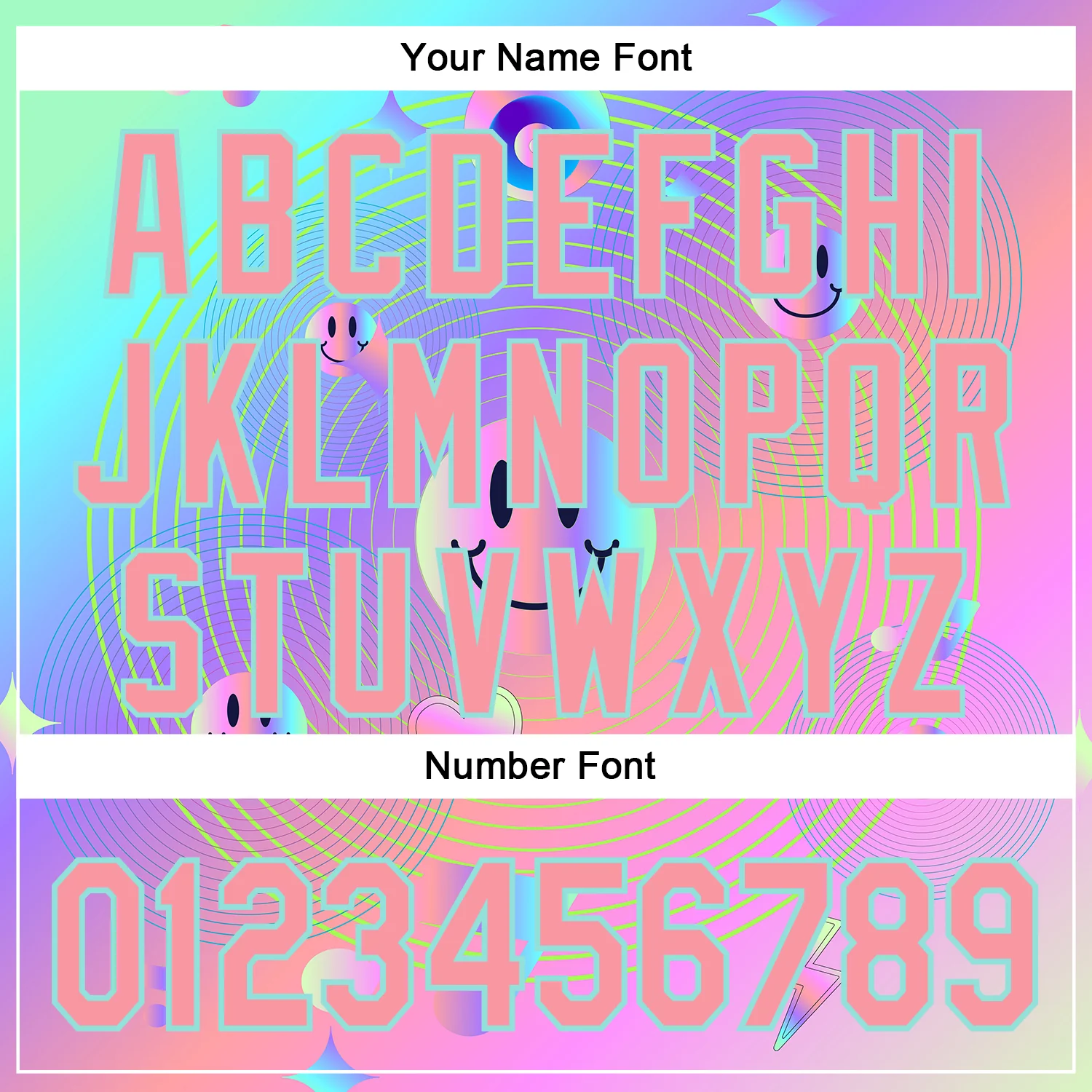 Custom Purple Medium Pink-Ice Blue 3D Pattern Design Trippy Smiley Face Acid Authentic Baseball Jersey - Image 5