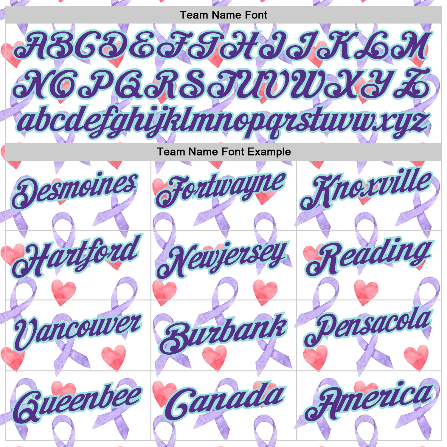 Custom White Purple-Ice Blue 3D Pattern Design Perwinkle Ribbon Gastric Cancer Awareness Hearts Performance Polo Shirt - Image 4