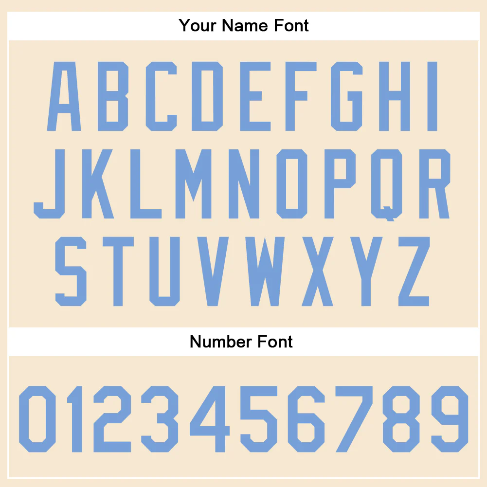 Custom Cream Light Blue Bomber Full-Snap Varsity Faux Leather Letterman Jacket - Image 4