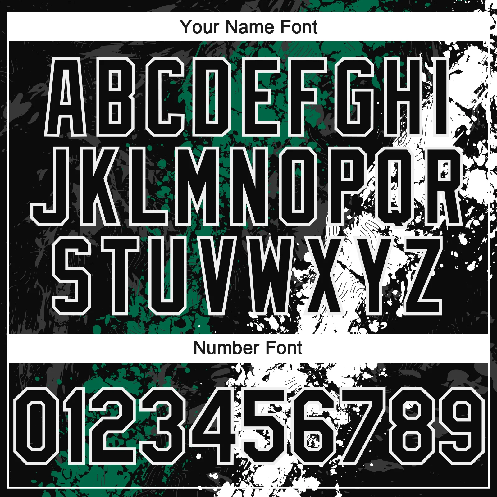Custom Black Kelly Green-White Splash Authentic Baseball Jersey - Image 5