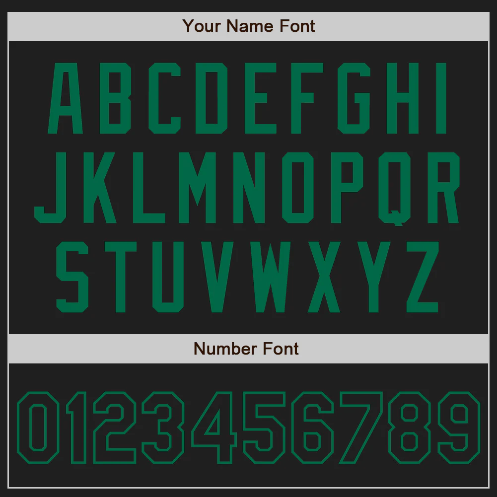 Custom Black Kelly Green Authentic Two Tone Baseball Jersey - Image 5