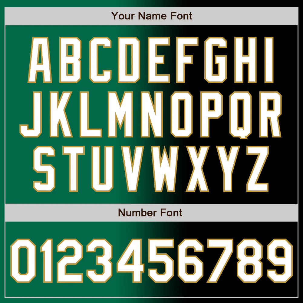 Custom Black White Kelly Green-Old Gold Authentic Gradient Fashion Baseball Jersey - Image 5