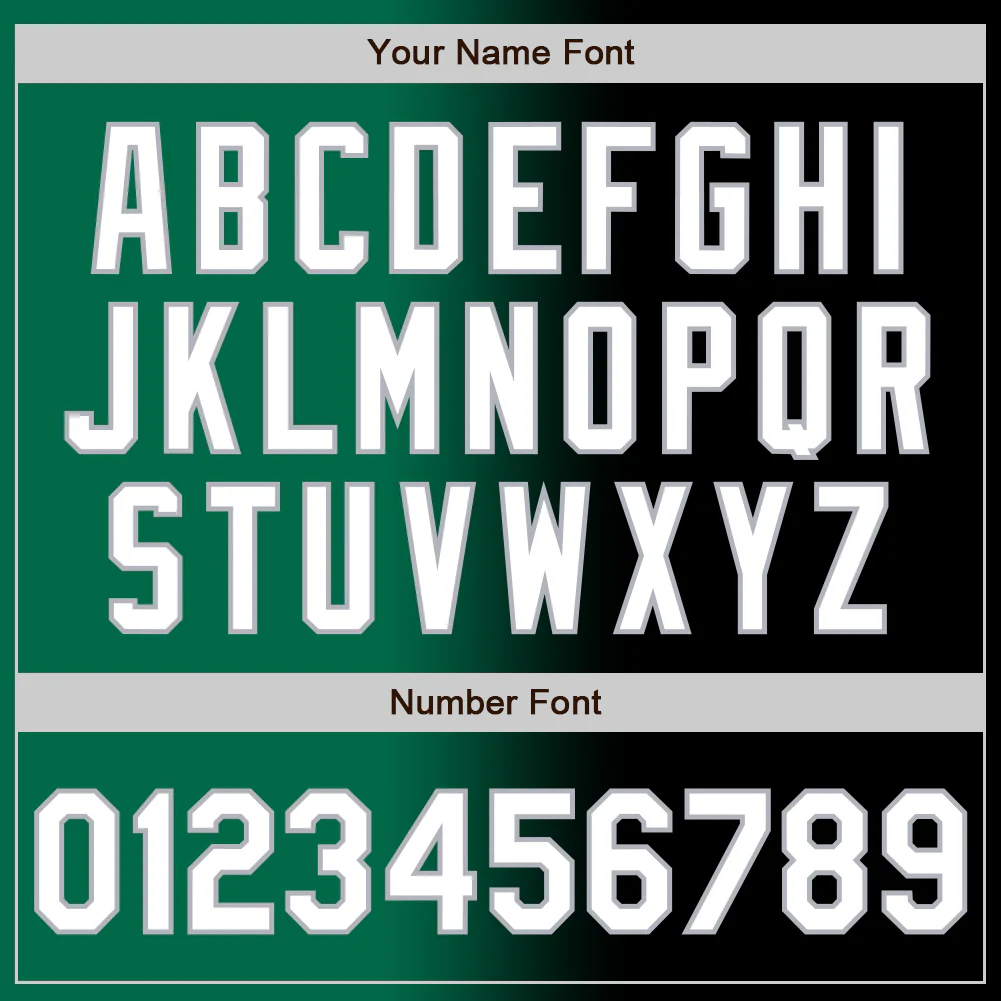 Custom Black White Kelly Green-Gray Authentic Gradient Fashion Baseball Jersey - Image 5